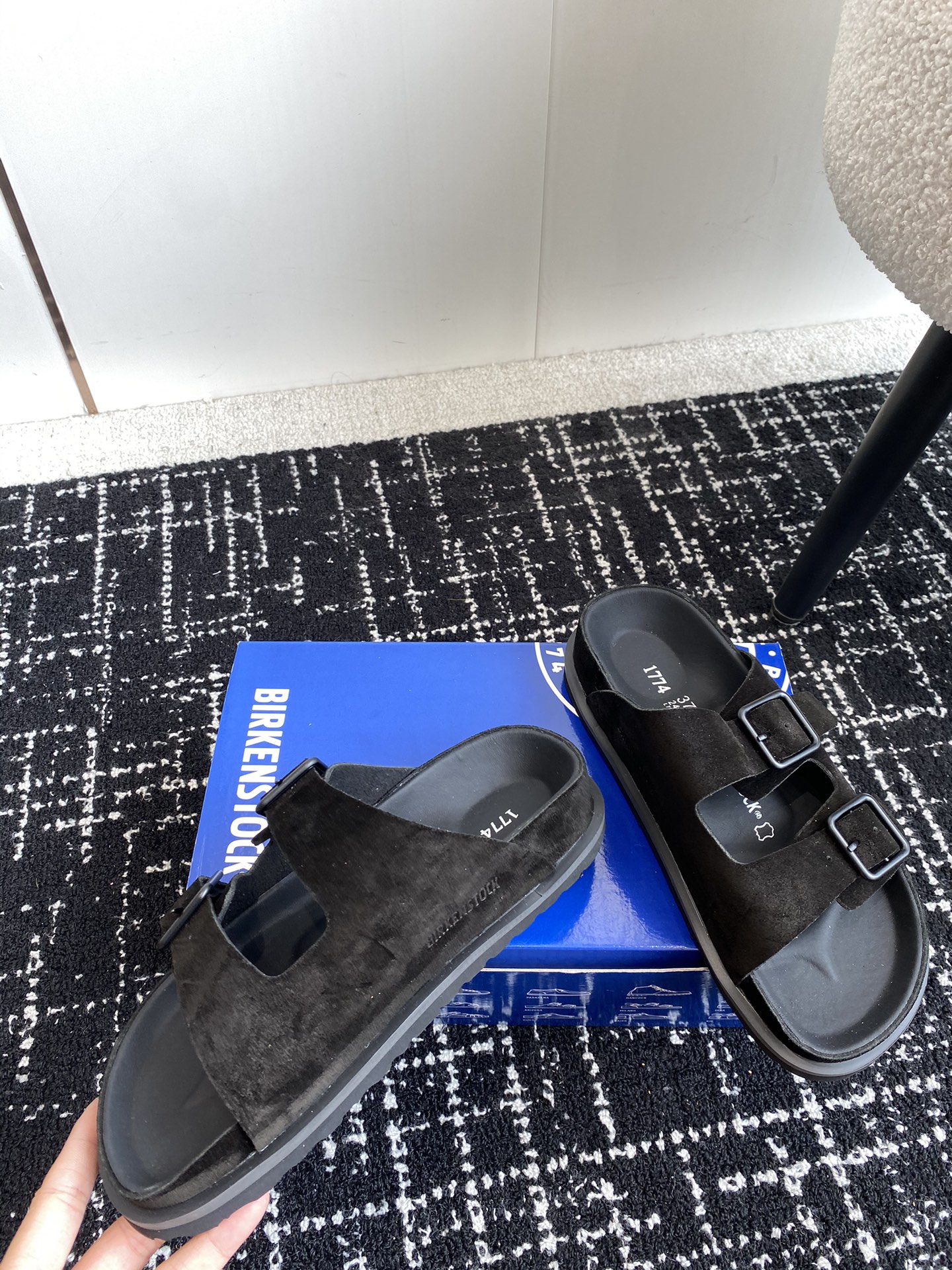 情侣款Birkenstock24ss新款1774系列半拖这两个品牌刚出联名我就心动了代购找很久才买到货真