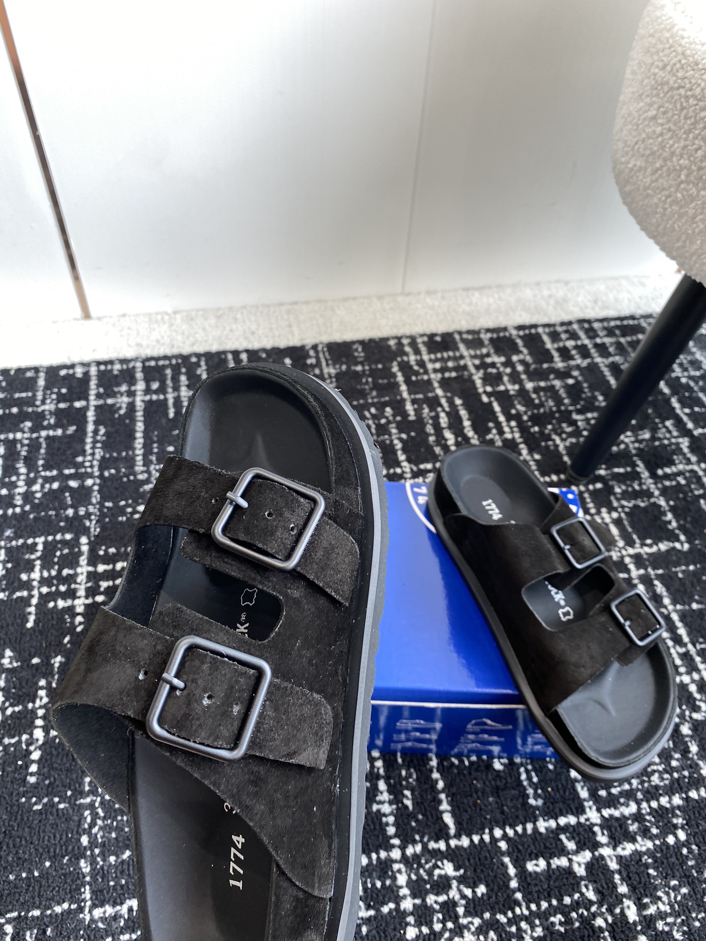 情侣款Birkenstock24ss新款1774系列半拖这两个品牌刚出联名我就心动了代购找很久才买到货真