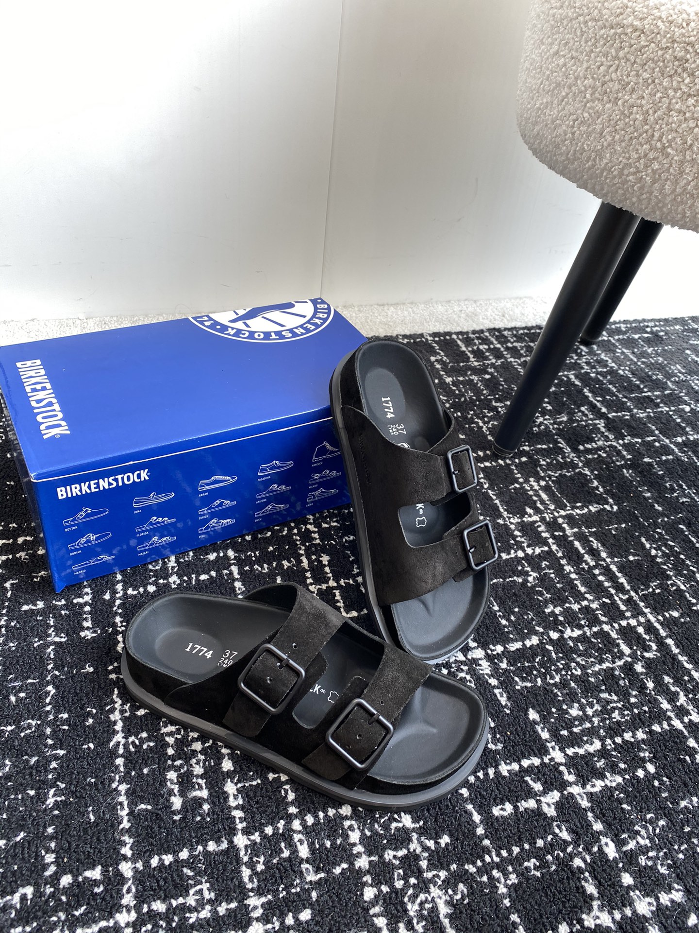 情侣款Birkenstock24ss新款1774系列半拖这两个品牌刚出联名我就心动了代购找很久才买到货真