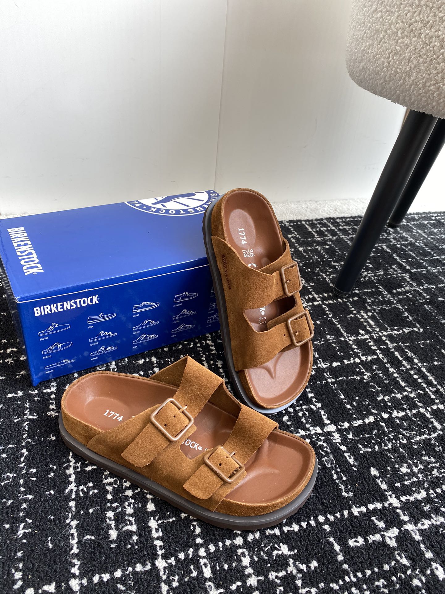 情侣款Birkenstock24ss新款1774系列半拖这两个品牌刚出联名我就心动了代购找很久才买到货真