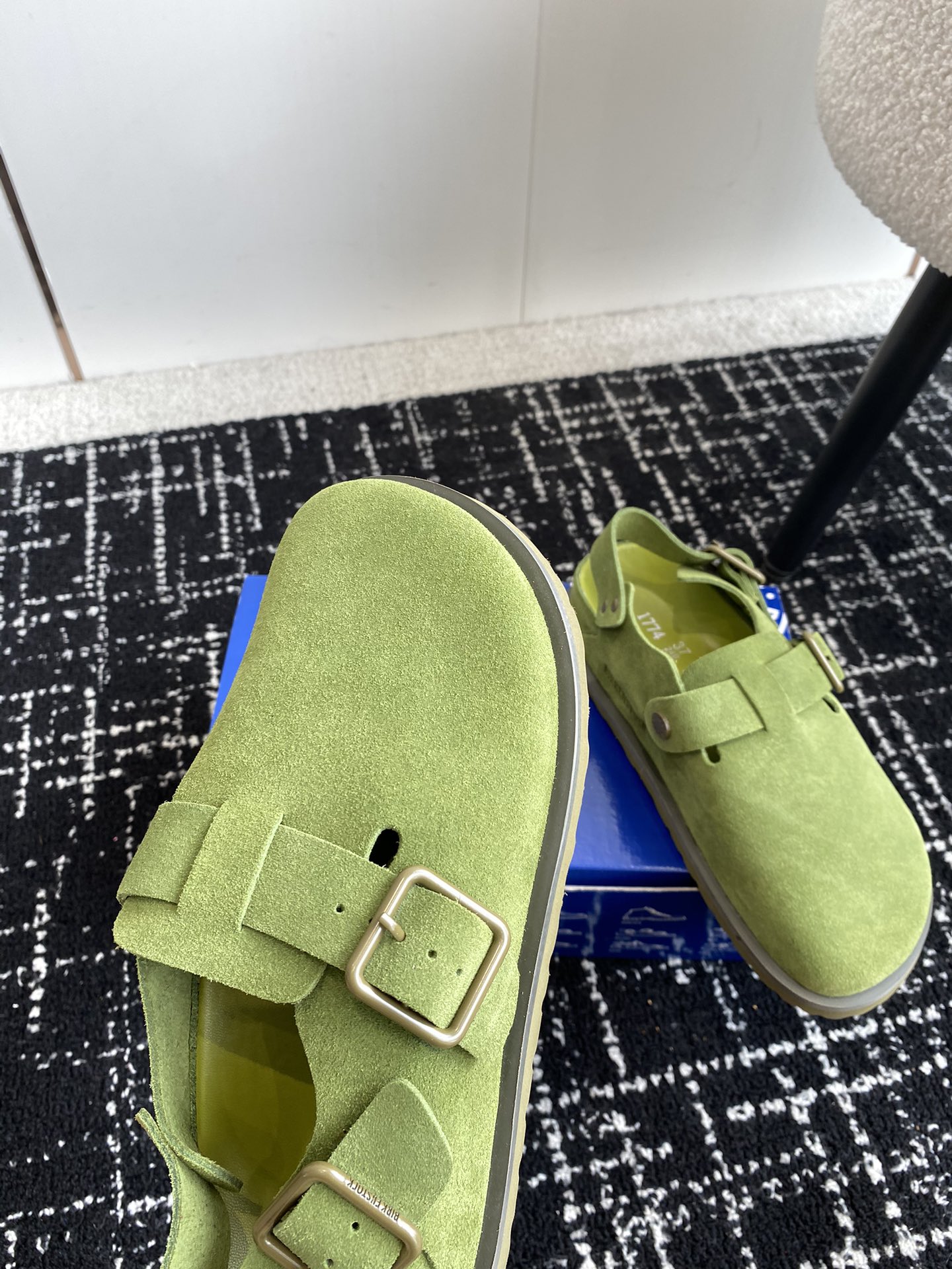 情侣款Birkenstock24ss新款1774系列包头拖这两个品牌刚出联名我就心动了代购找很久才买到货