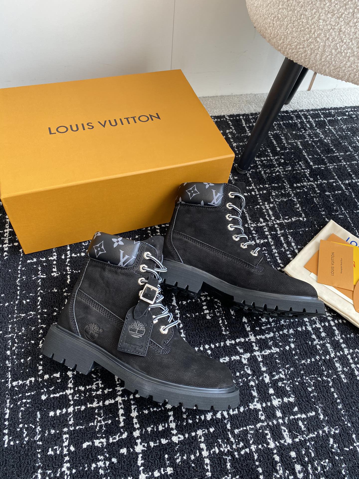 代购级LouisVuittonxTimberland联名ViaInstagramLv24ss早秋添柏岚大