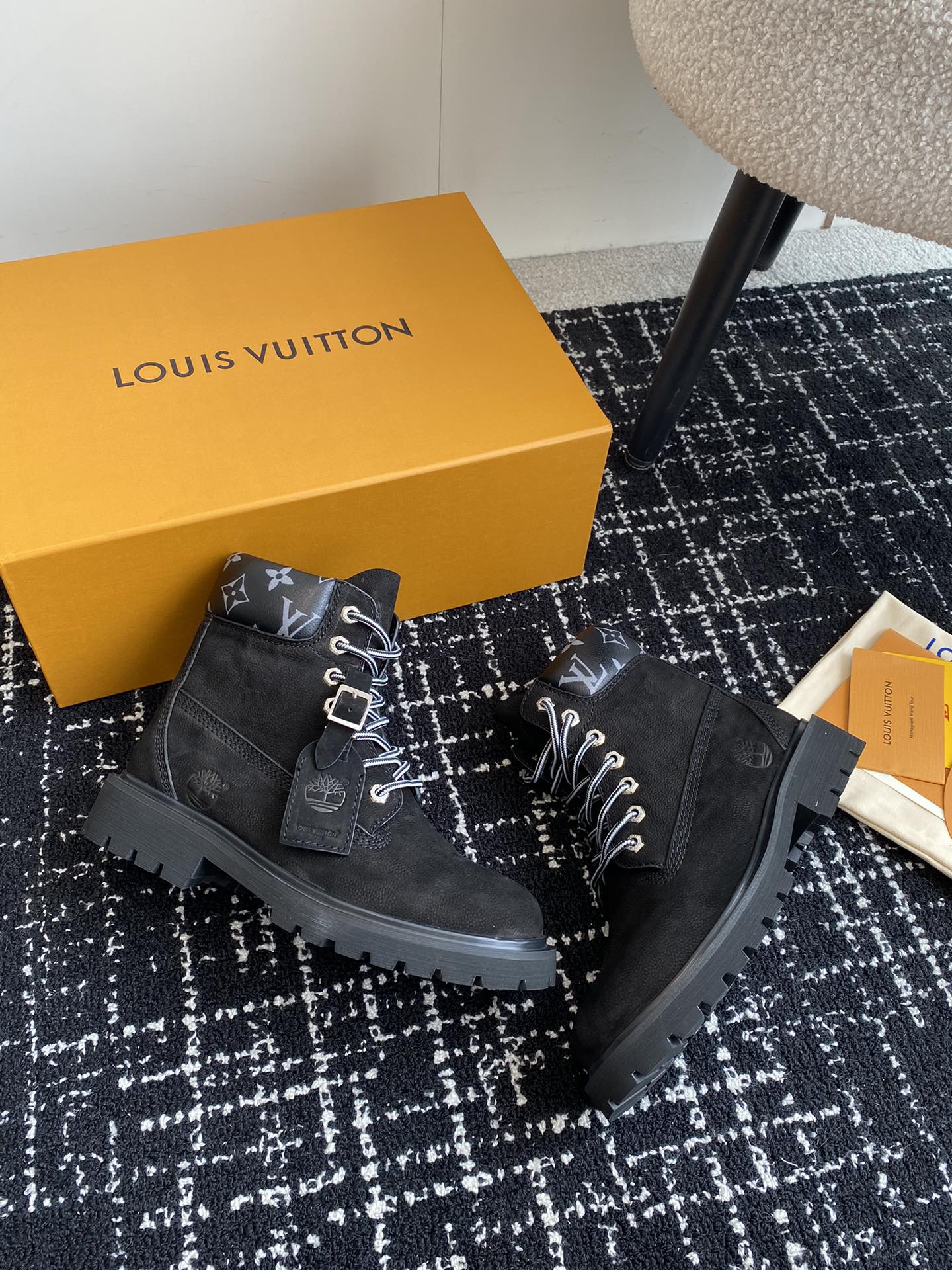 代购级LouisVuittonxTimberland联名ViaInstagramLv24ss早秋添柏岚大