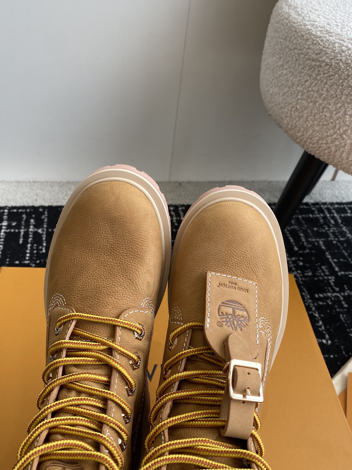 代购级LouisVuittonxTimberland联名ViaInstagramLv24ss早秋添柏岚大