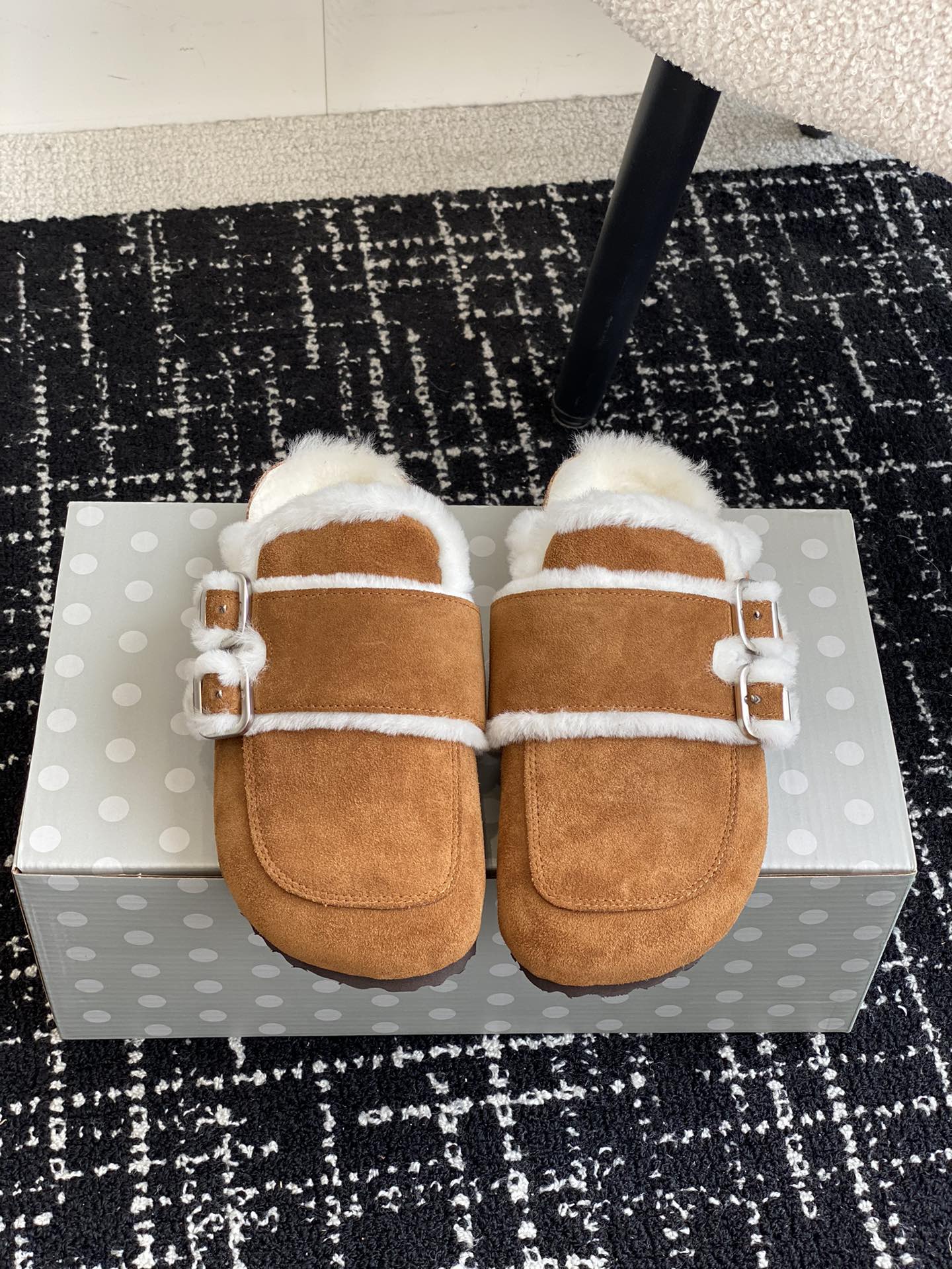 代购级勃肯_包头毛毛拖鞋BIRKENSTOCK毛毛鞋加绒软木拖鞋外穿Arizona系列万年经典勃肯强势推