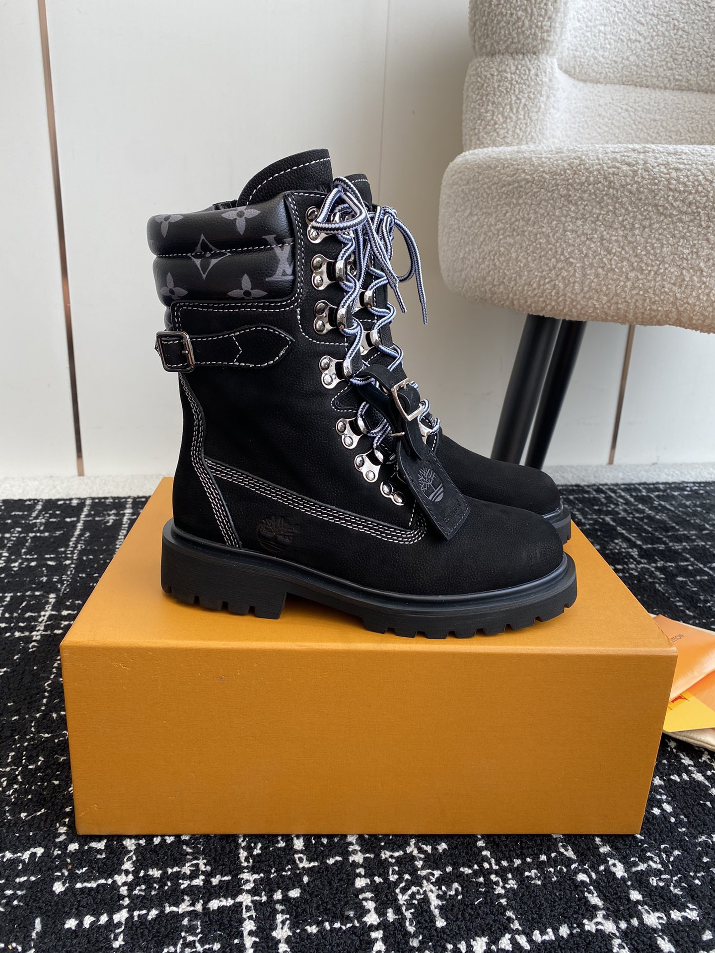 代购级LouisVuittonxTimberland联名ViaInstagramLv24ss早秋添柏岚大