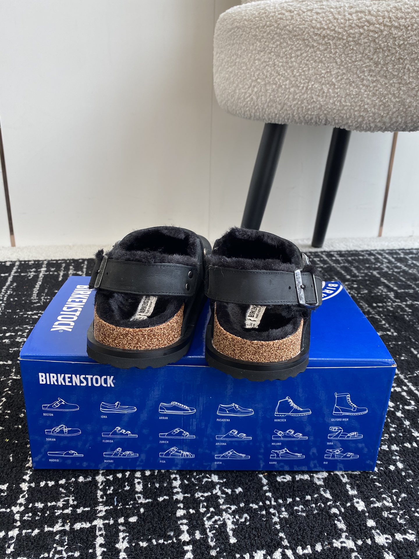 代购级️非市场普通版本勃肯_包头毛毛拖鞋BIRKENSTOCK情侣款毛毛鞋加绒软木拖鞋外穿Arizona