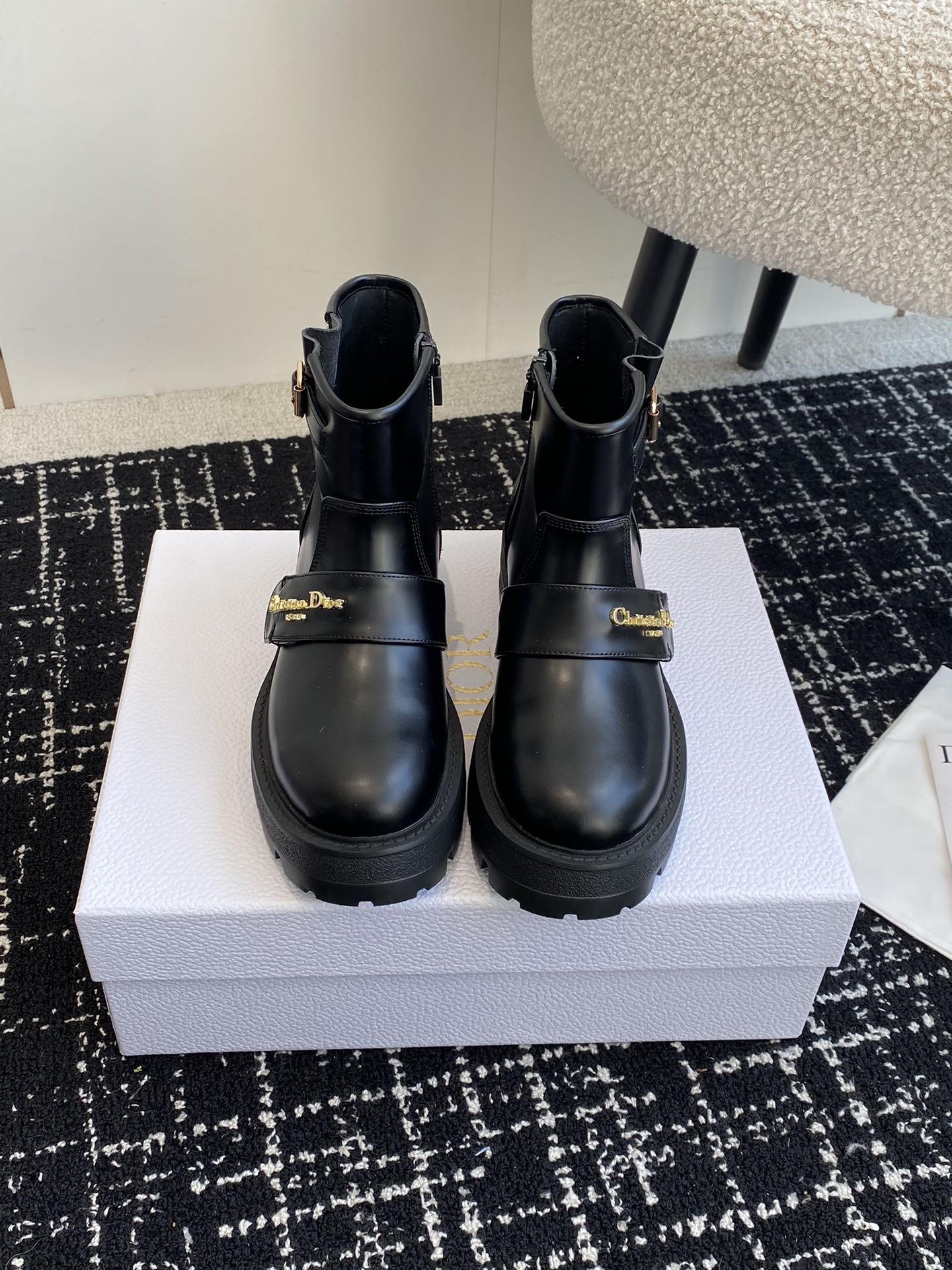 Dior Long Boots Martin Boots Short Boots Calfskin Cowhide Fall/Winter Collection Vintage