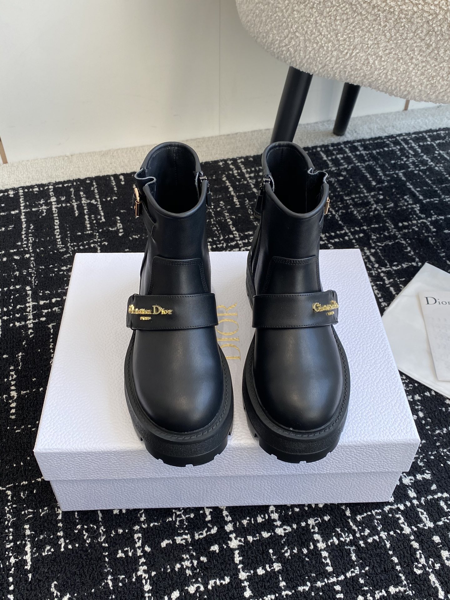 First Copy
 Dior Long Boots Martin Boots Short Boots Calfskin Cowhide Fall/Winter Collection Vintage