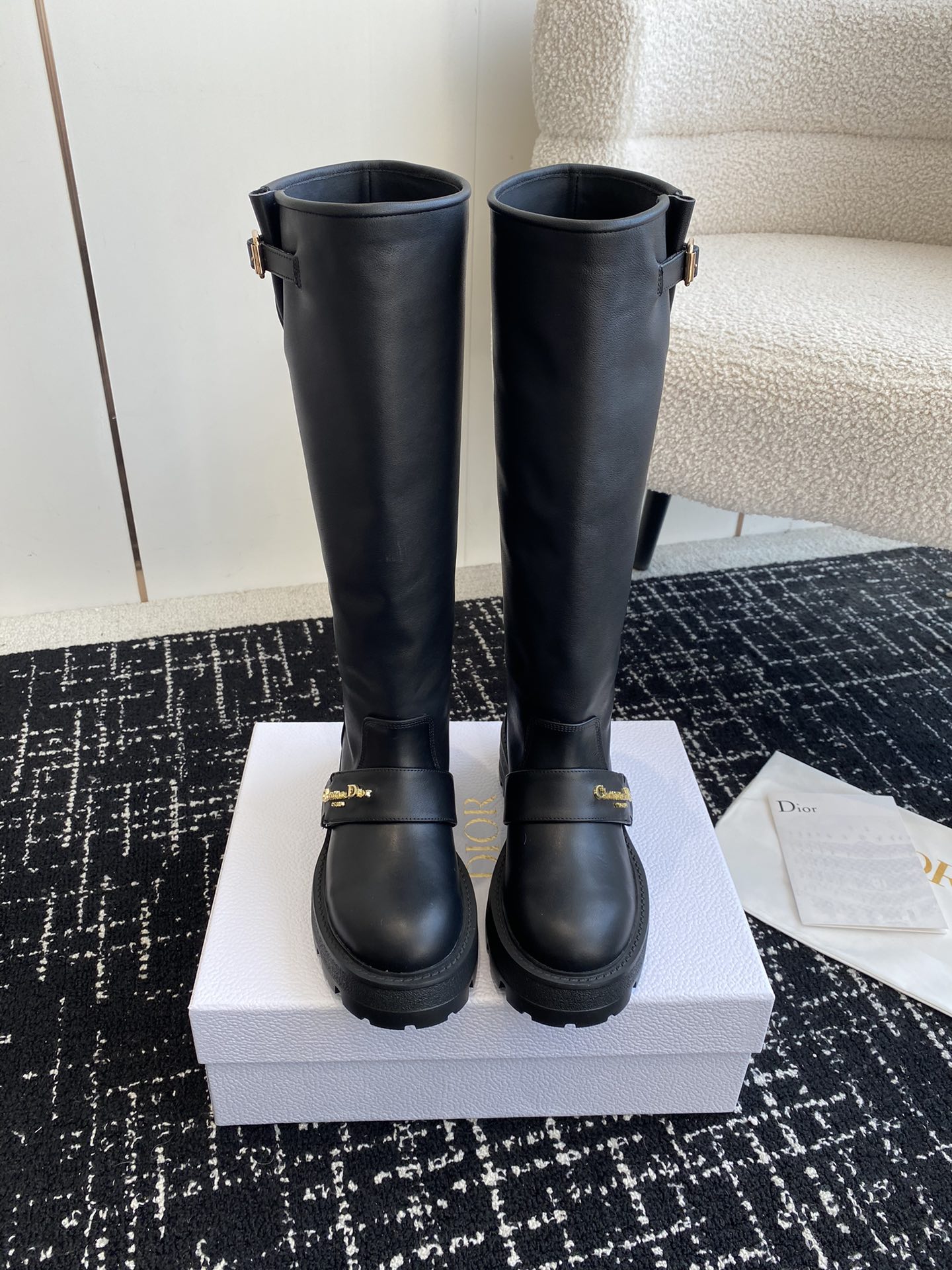 Dior Long Boots Martin Boots Short Boots Calfskin Cowhide Fall/Winter Collection Vintage