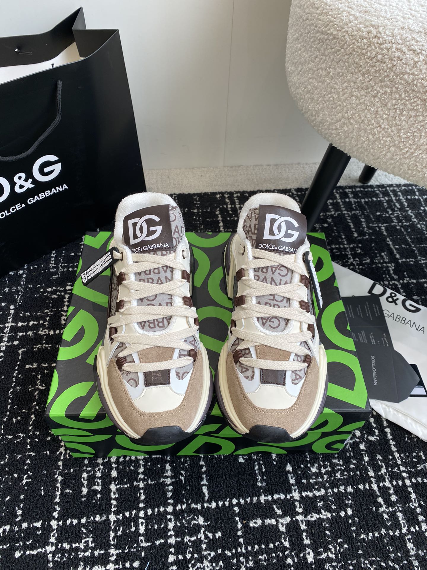 代购级Dolce&Gabbana杜嘉班纳D&G2024新品专柜新款运动鞋厚底休闲鞋爆款系列厚底休闲鞋DG