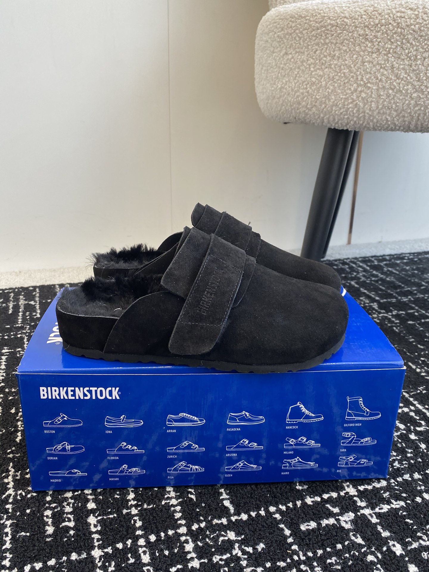 代购级勃肯_包头毛毛拖鞋BIRKENSTOCK毛毛鞋加绒软木拖鞋外穿Arizona系列万年经典勃肯强势推