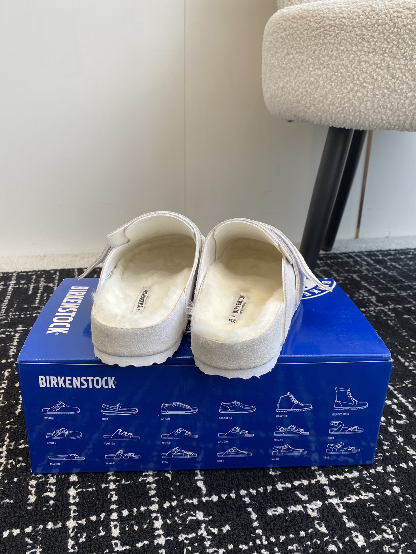 代购级勃肯_包头毛毛拖鞋BIRKENSTOCK毛毛鞋加绒软木拖鞋外穿Arizona系列万年经典勃肯强势推