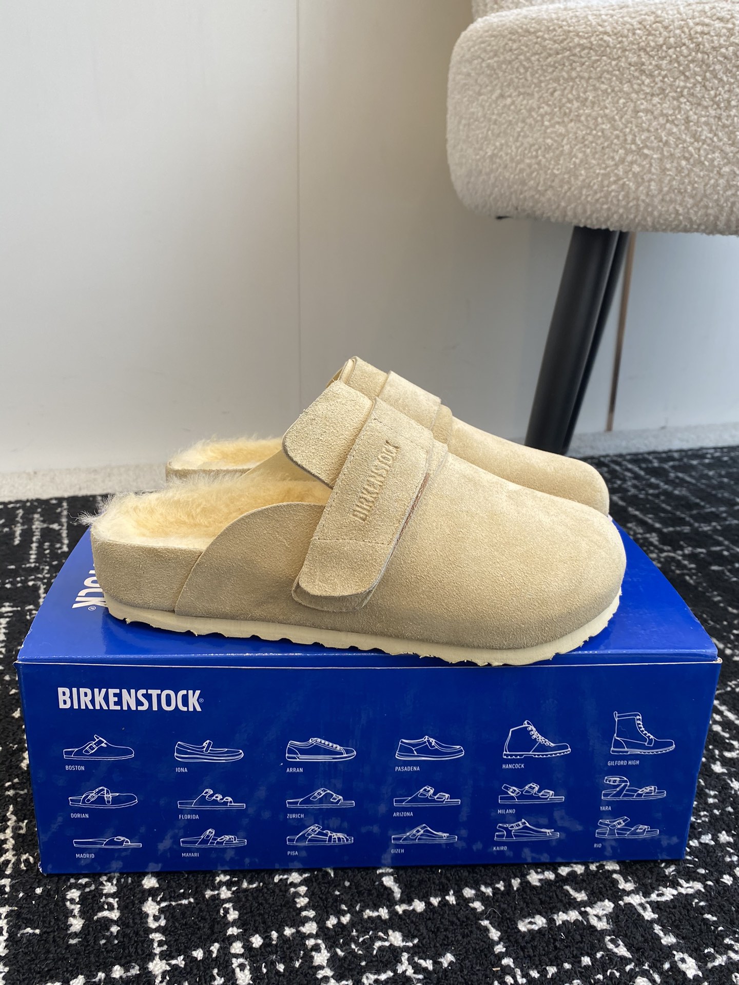 代购级勃肯_包头毛毛拖鞋BIRKENSTOCK毛毛鞋加绒软木拖鞋外穿Arizona系列万年经典勃肯强势推