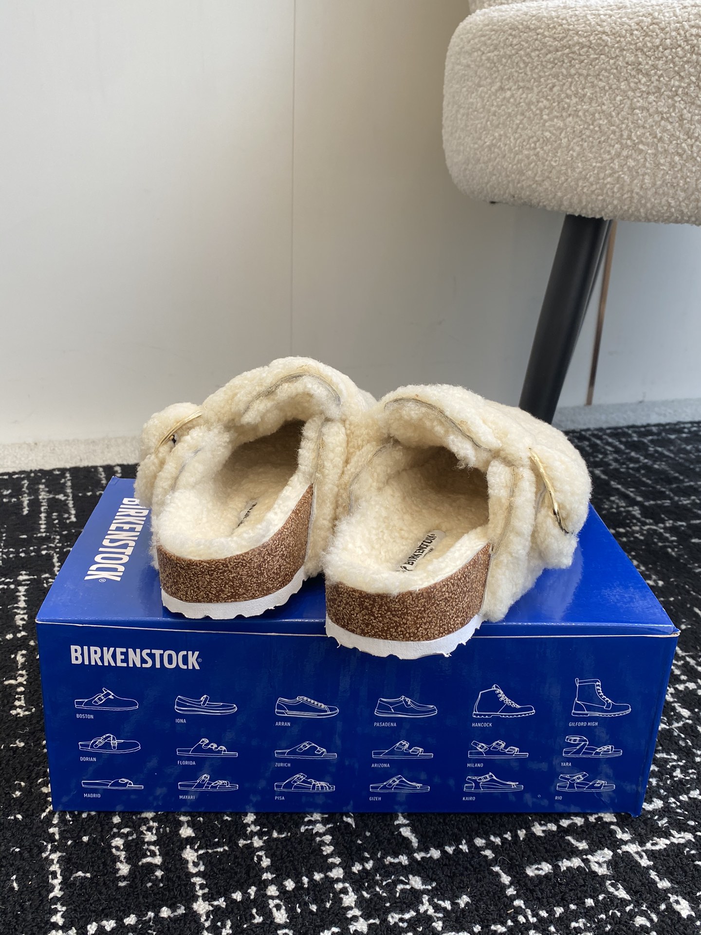 代购级勃肯_包头毛毛拖鞋BIRKENSTOCK毛毛鞋加绒软木拖鞋外穿Arizona系列万年经典勃肯强势推