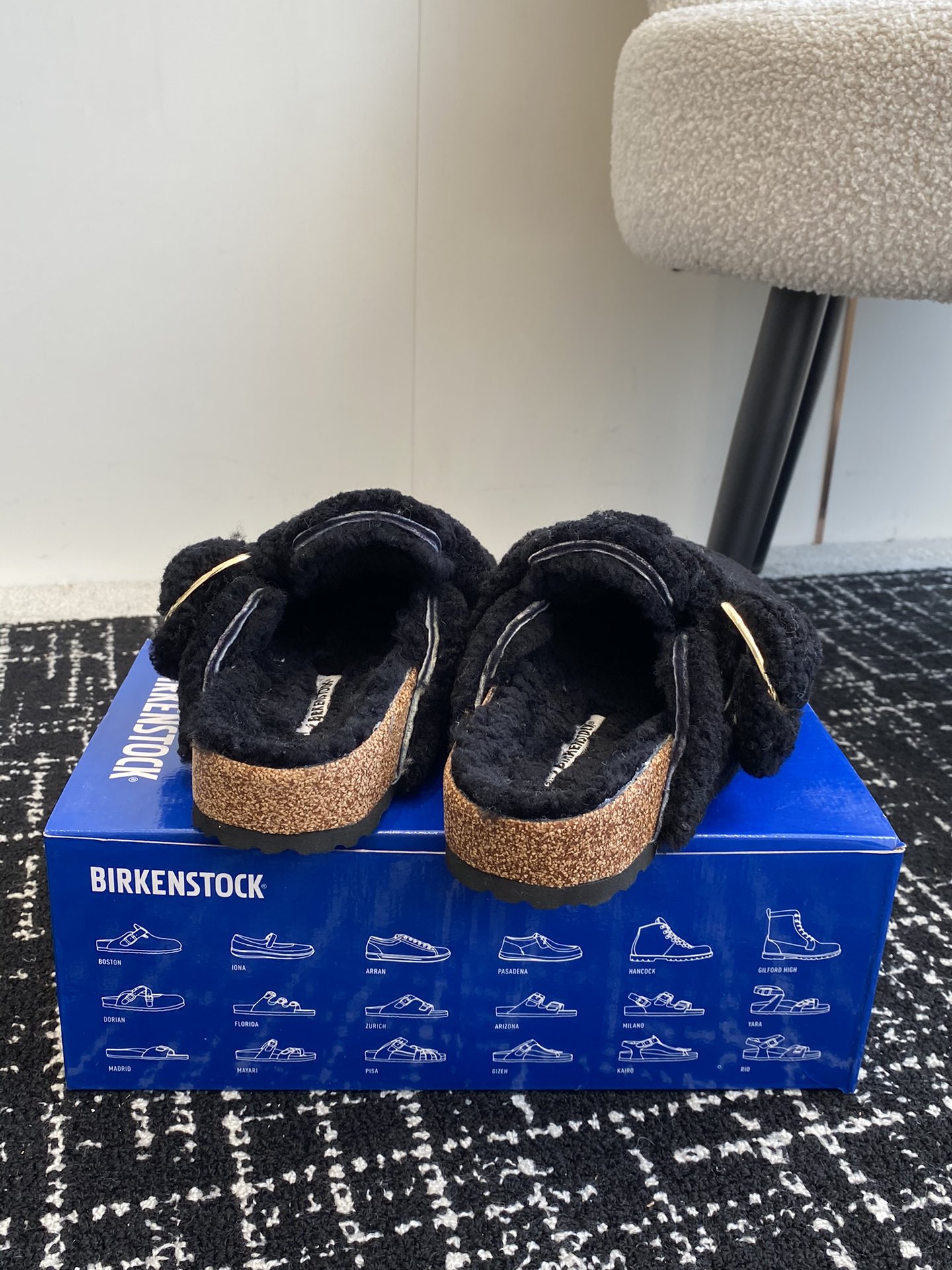 代购级勃肯_包头毛毛拖鞋BIRKENSTOCK毛毛鞋加绒软木拖鞋外穿Arizona系列万年经典勃肯强势推