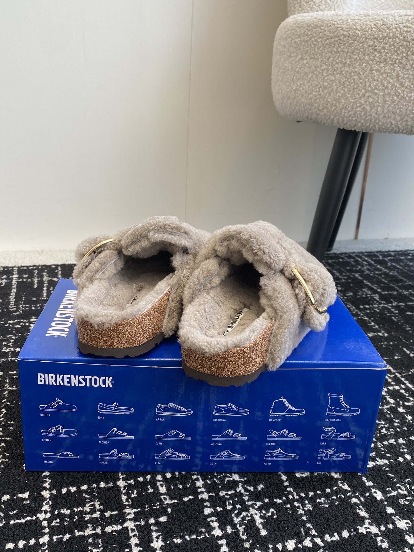 代购级勃肯_包头毛毛拖鞋BIRKENSTOCK毛毛鞋加绒软木拖鞋外穿Arizona系列万年经典勃肯强势推