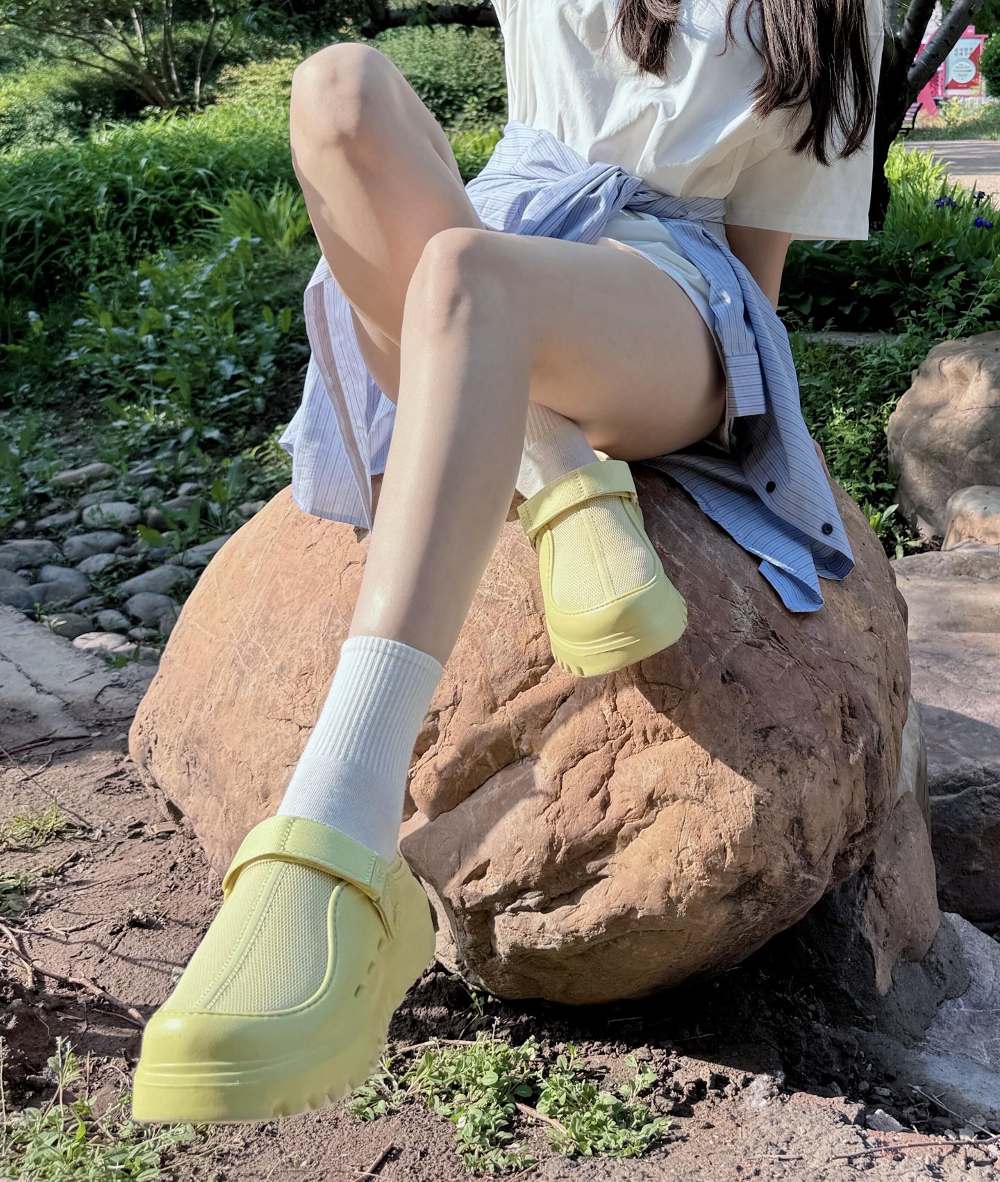 NO:692770,Upper foot picture for reference, half drag19860909上脚图 参考,半拖,Women's Shoes