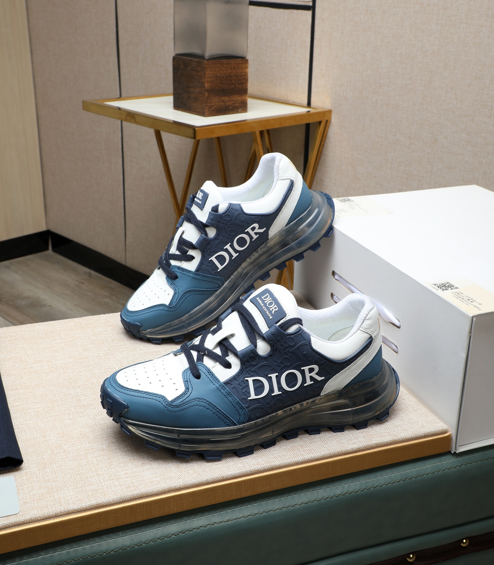 Dior 2024 Men's Sneakers Replica Italian Leather Blue White Size 38-44 3 i1710177620 404 0
