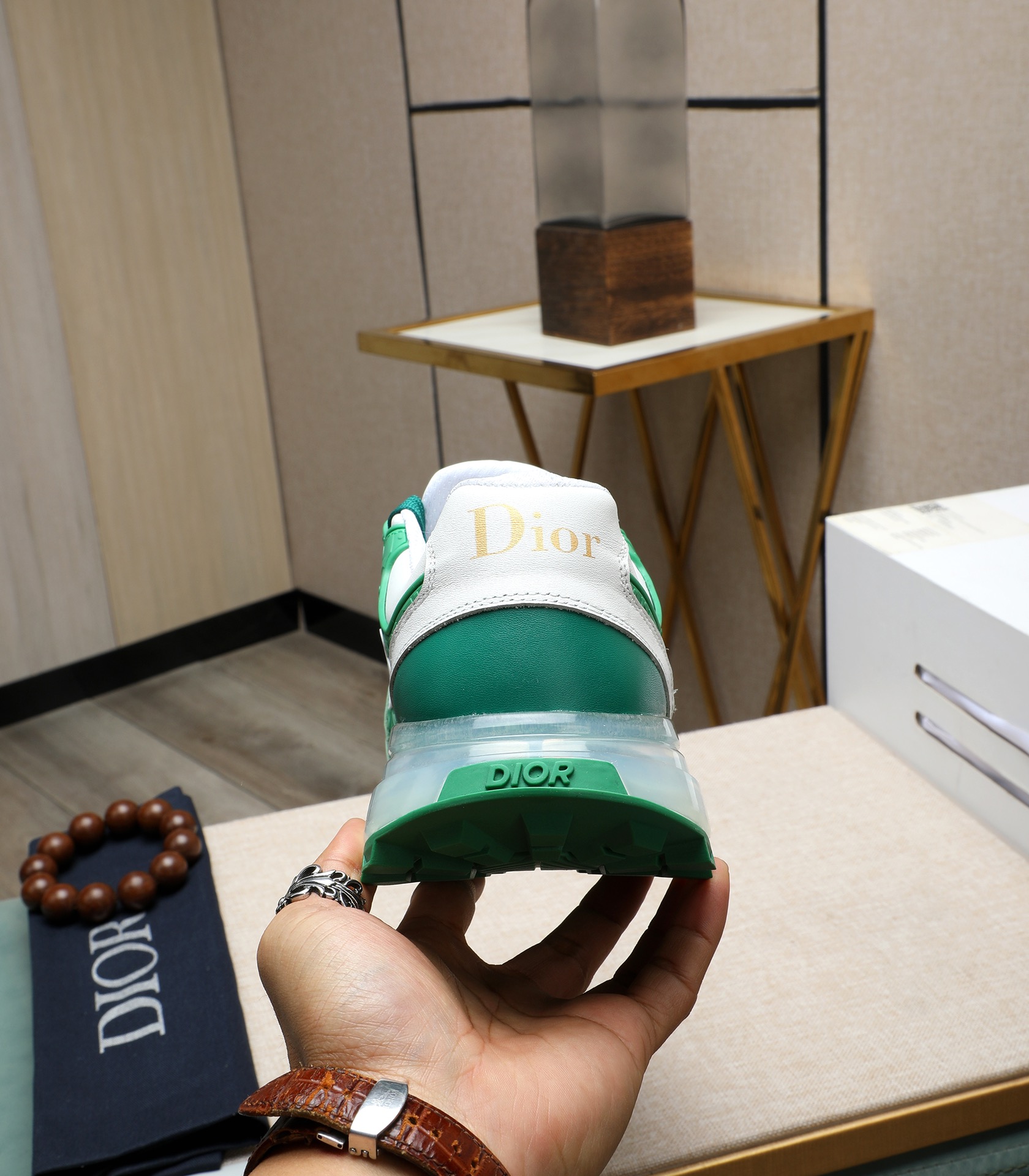 Dior 2024 Replica Sneakers - Italian Leather, Green & White, Sizes 38-44 9 i1710177645 6379 2