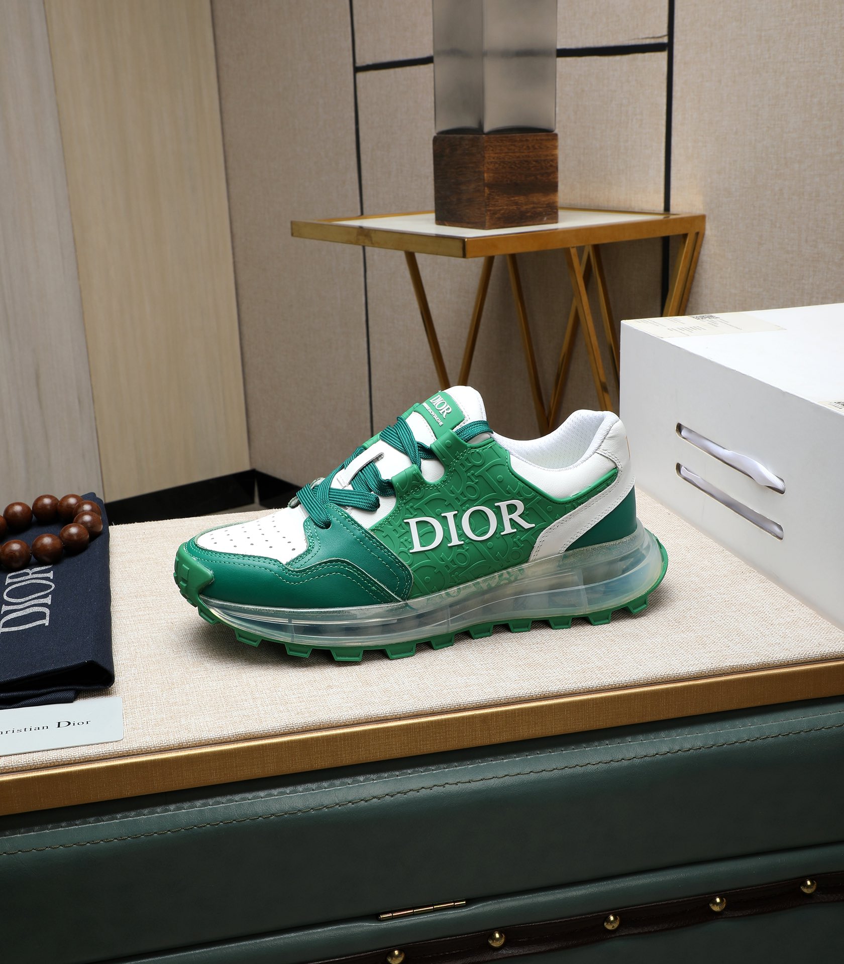 Dior 2024 Replica Sneakers - Italian Leather, Green & White, Sizes 38-44 7 i1710177646 7408 6
