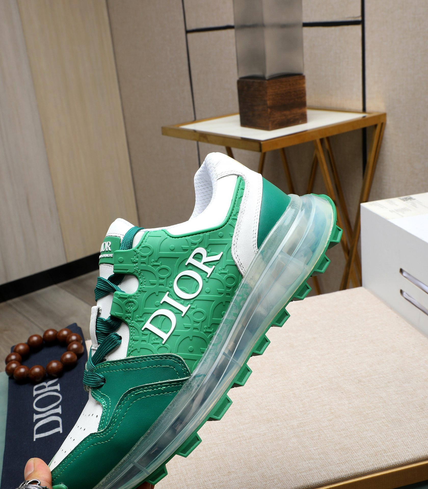 Dior 2024 Replica Sneakers - Italian Leather, Green & White, Sizes 38-44 10 i1710177646 9229 8