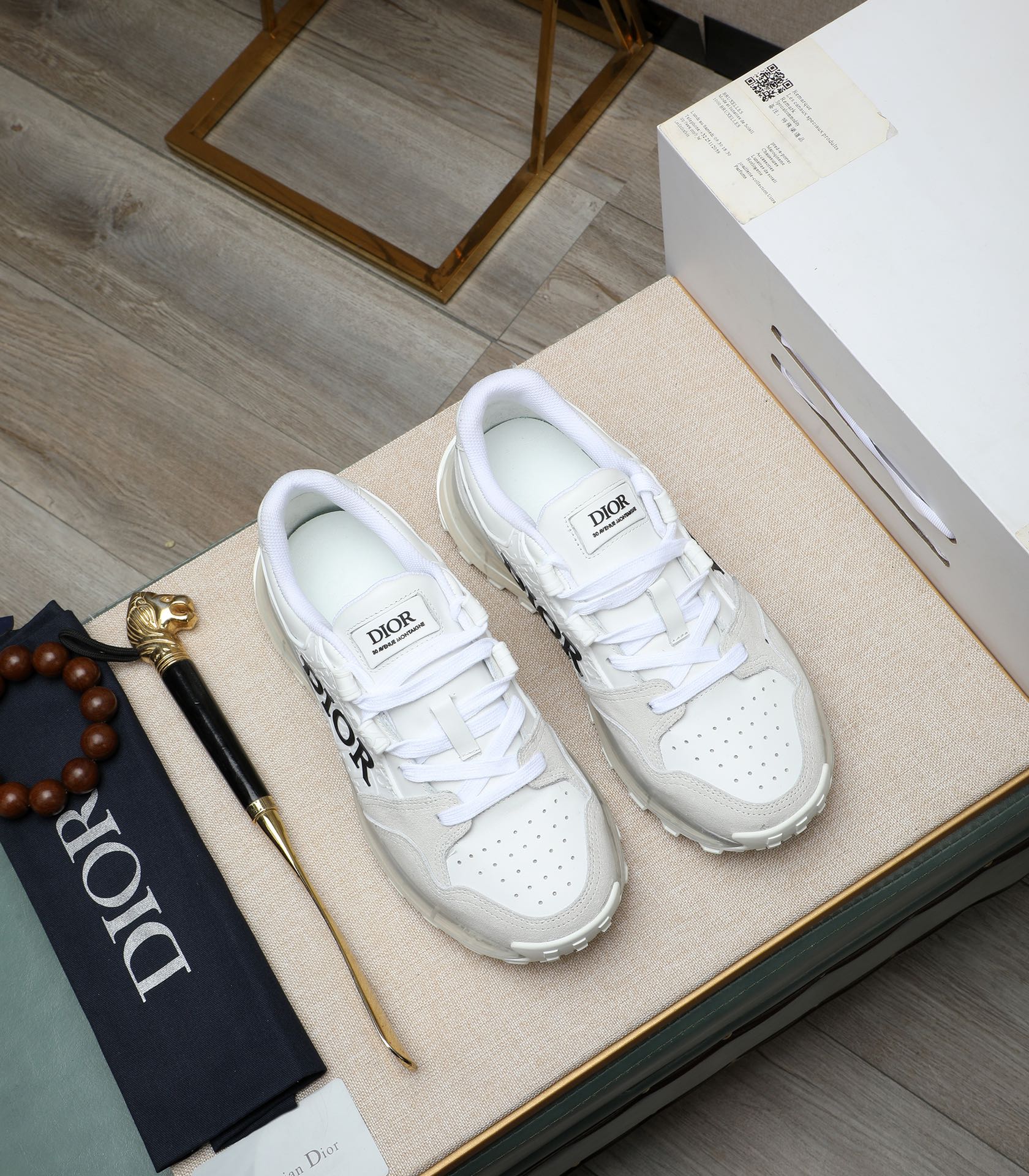 Dior Men's White Leather Mesh Sneakers Size 38-44, Italian Leather 4 i1710177661 2578 6