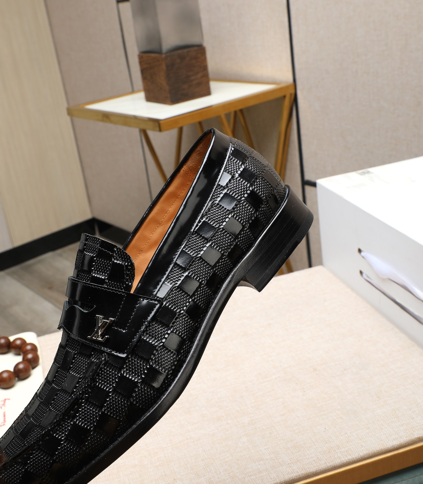 Louis Vuitton Black Leather Loafers with Signature Pattern, Size 39-44 8 i1710920597 1130 1