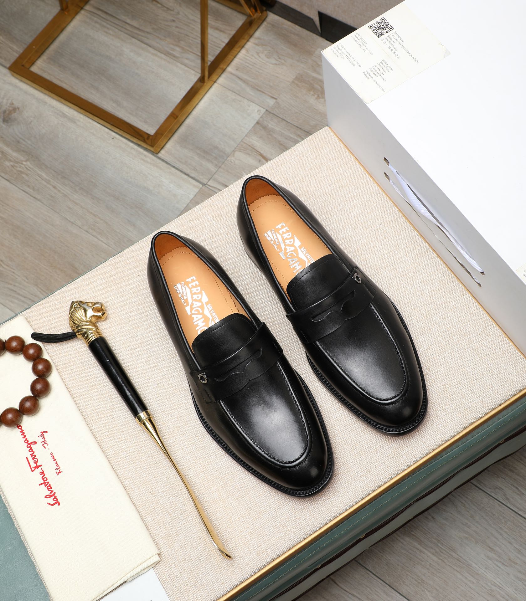 Salvatore Ferragamo Men's Black Leather Loafers - Classic Style & Comfort 1 Salvatore Ferragamo Men's Black Leather Loafers - Classic Style & Comfort