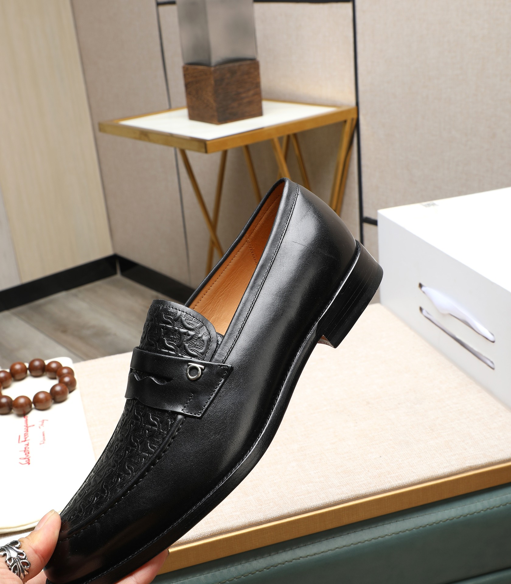 Salvatore Ferragamo Men's Leather Loafers - Business Casual Dress Shoes 9 i1710921246 2278 2