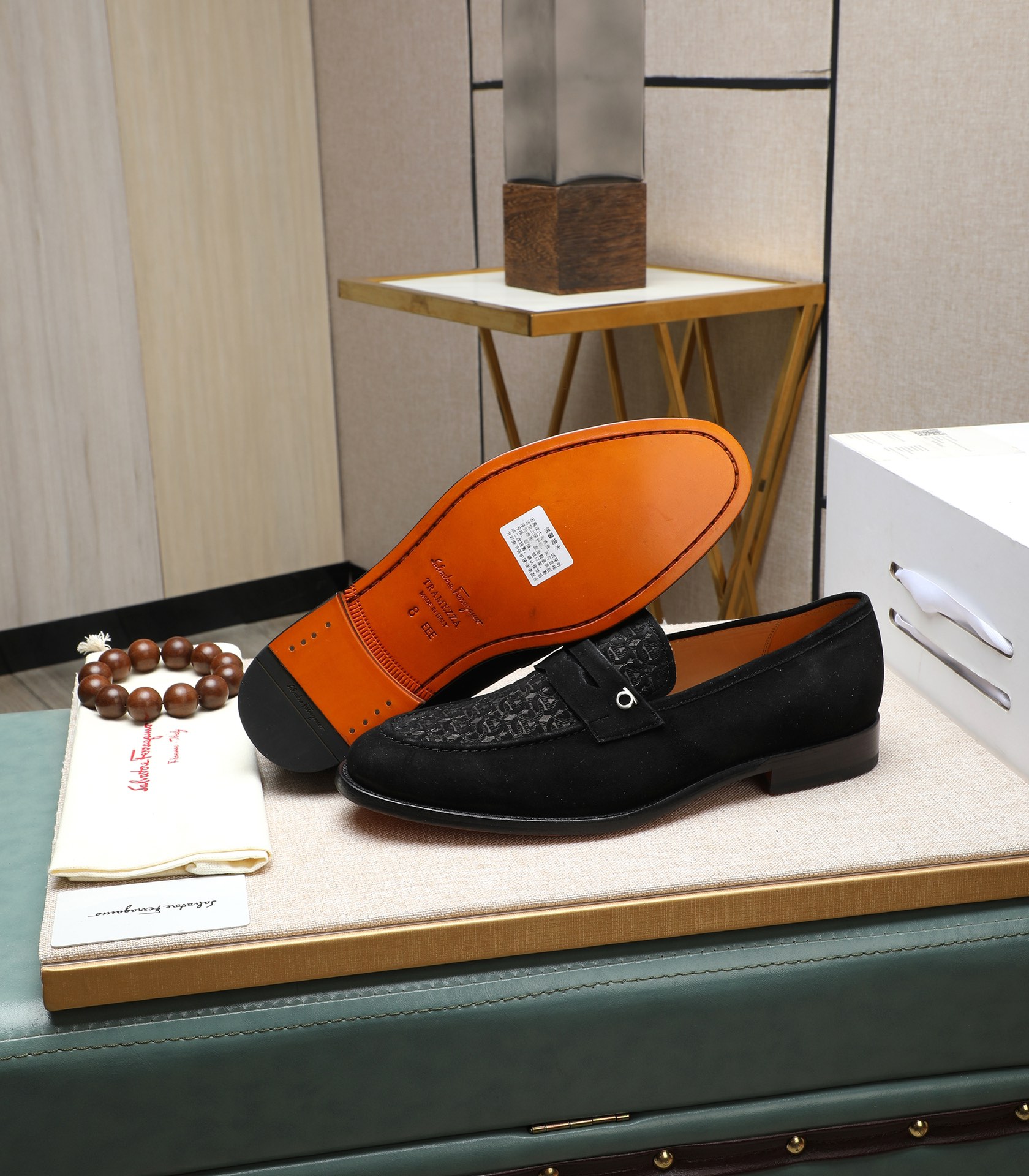 Salvatore Ferragamo Men's Black Leather Loafers - Premium Quality & Comfort 5 i1710921453 4049 0