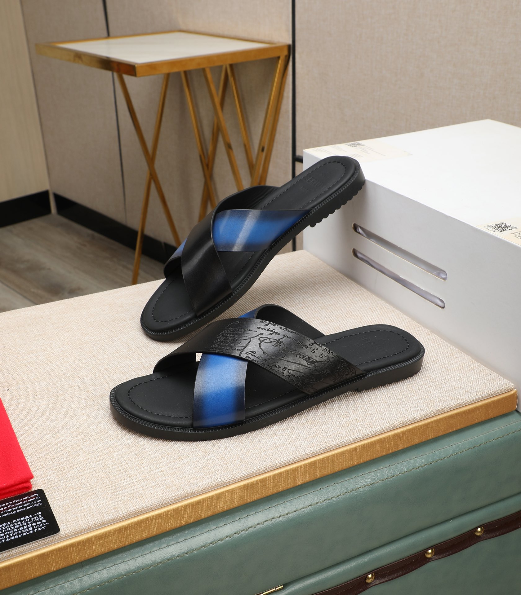 Berluti Leather Slides - Handmade, Comfortable & Stylish - Size 38-44 5 i1713719658 6202 5