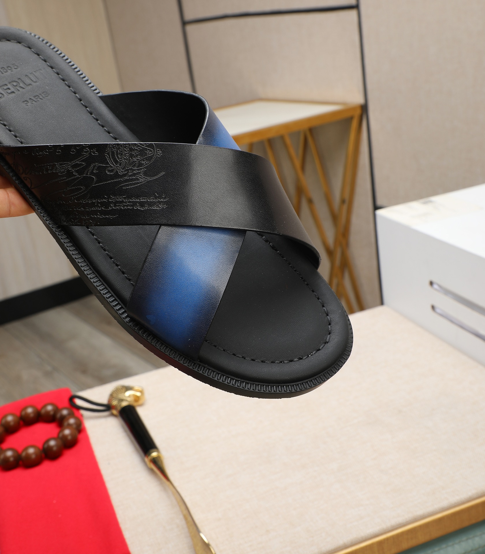 Berluti Leather Slides - Handmade, Comfortable & Stylish - Size 38-44 8 i1713719658 7739 1