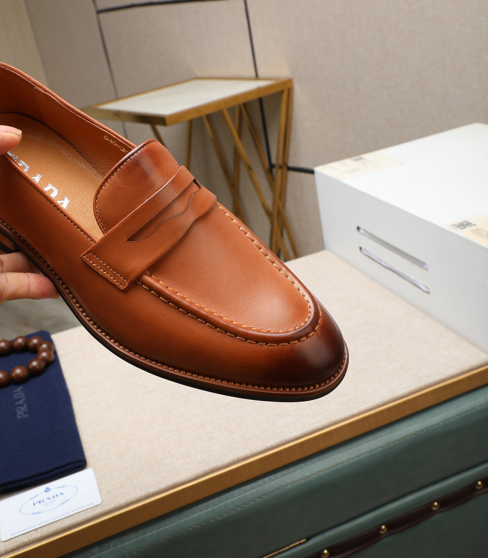 Prada Leather Loafers - Italian Calfskin, Comfortable and Luxurious 8 i1725478637 7372 1