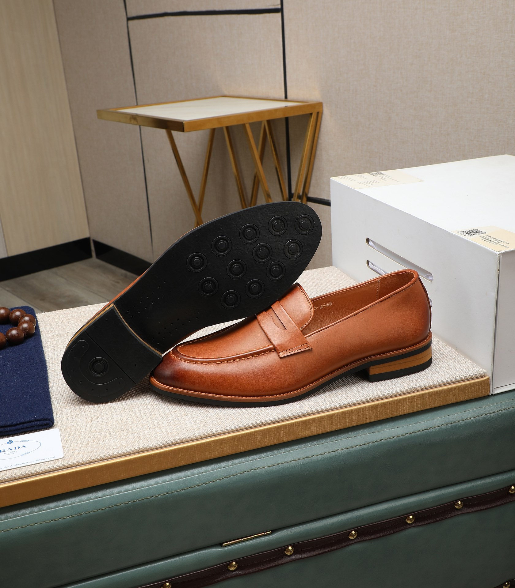 Prada Leather Loafers - Italian Calfskin, Comfortable and Luxurious 5 i1725478637 822 4