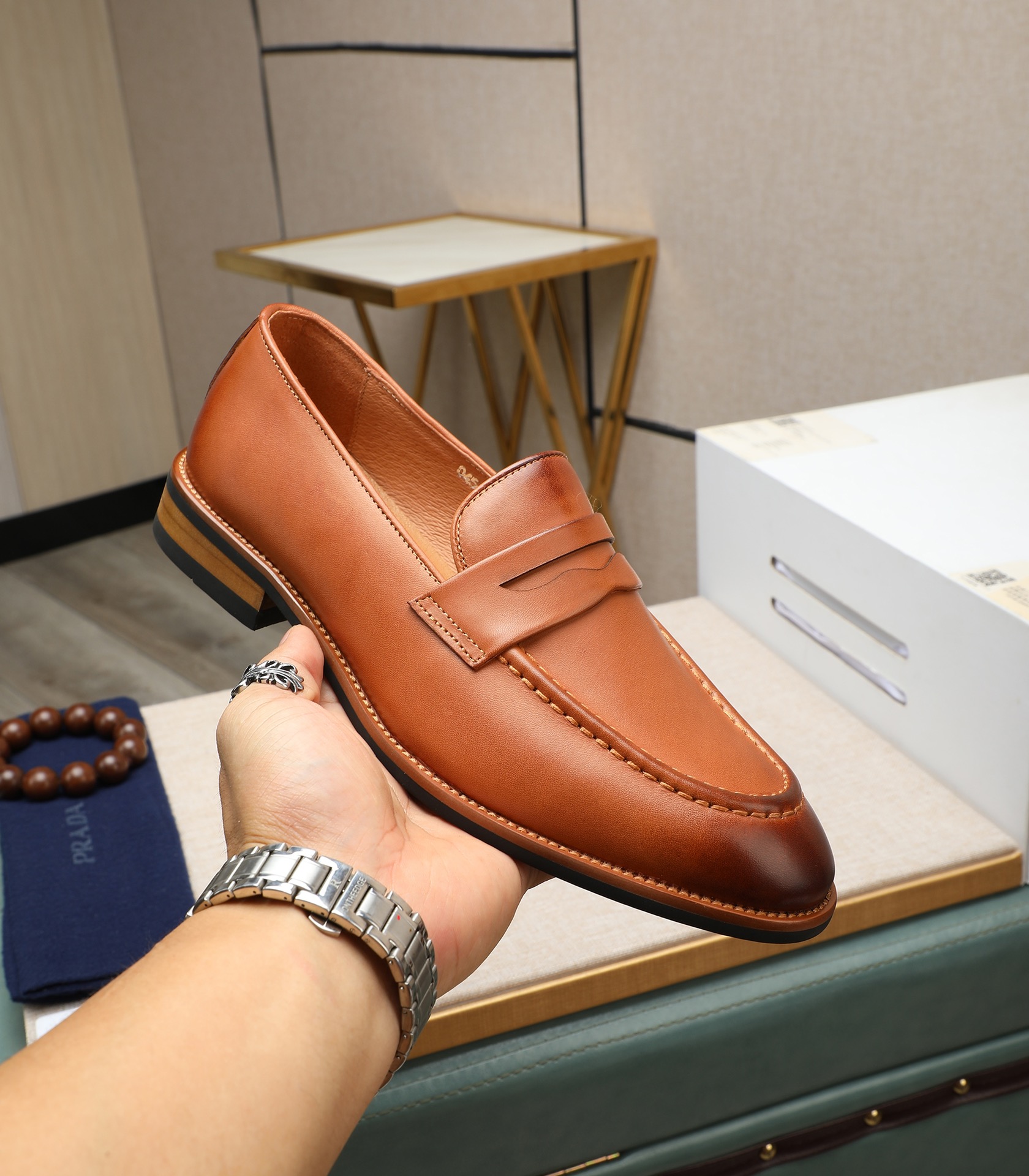 Prada Leather Loafers - Italian Calfskin, Comfortable and Luxurious 6 i1725478637 8394 7