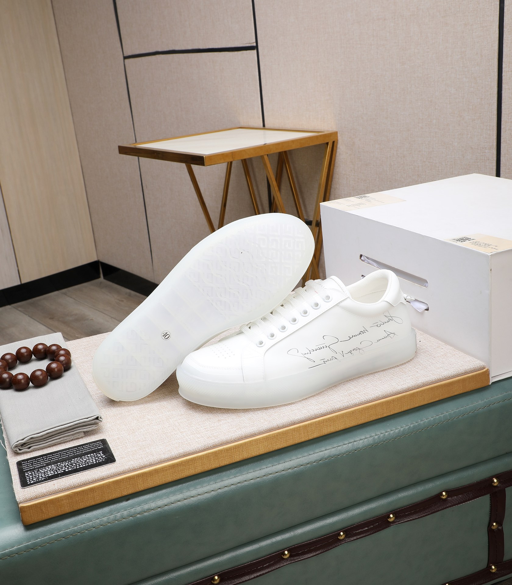 Givenchy White Leather Sneakers Classic Lace-Up Design, Size 38-44 5 i1732862385 1065 4