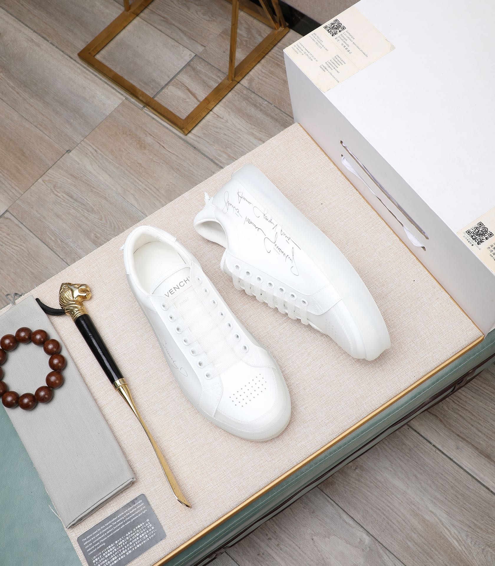 Givenchy White Leather Sneakers Classic Lace-Up Design, Size 38-44 3 i1732862385 6526 7