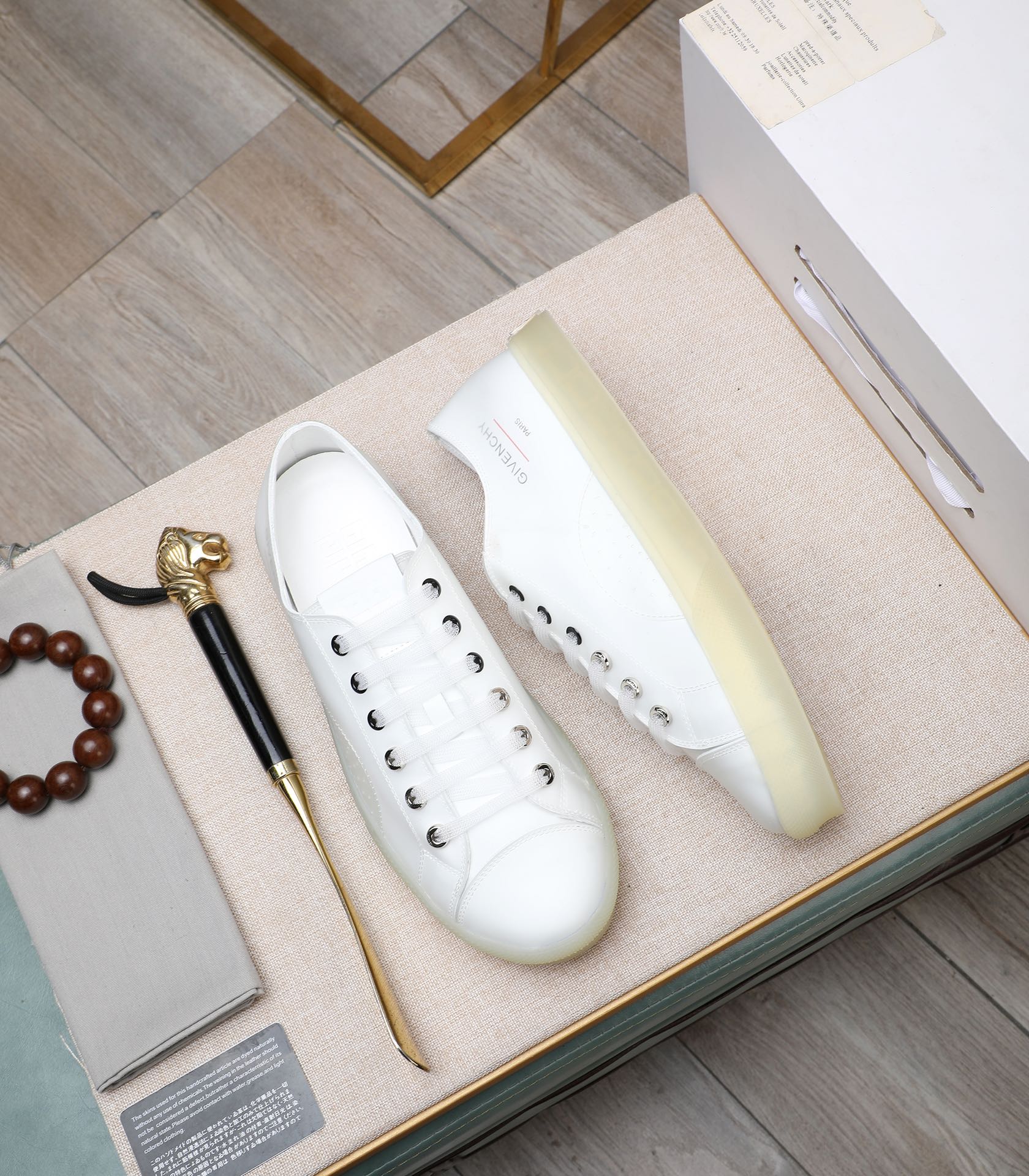 Givenchy White Leather Sneakers Lace-up Casual Shoes Size 38-44 3 i1732862405 6411 6