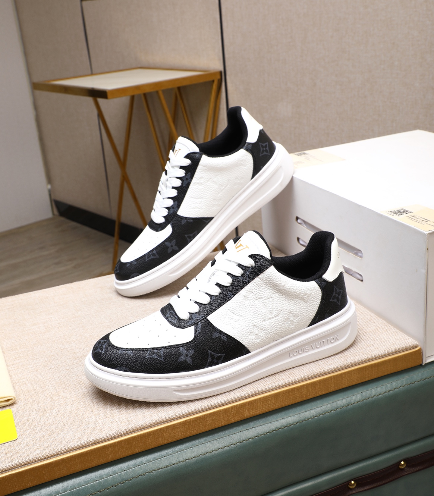 Louis Vuitton Milan Fashion Week Sneakers, Classic Monogram Design