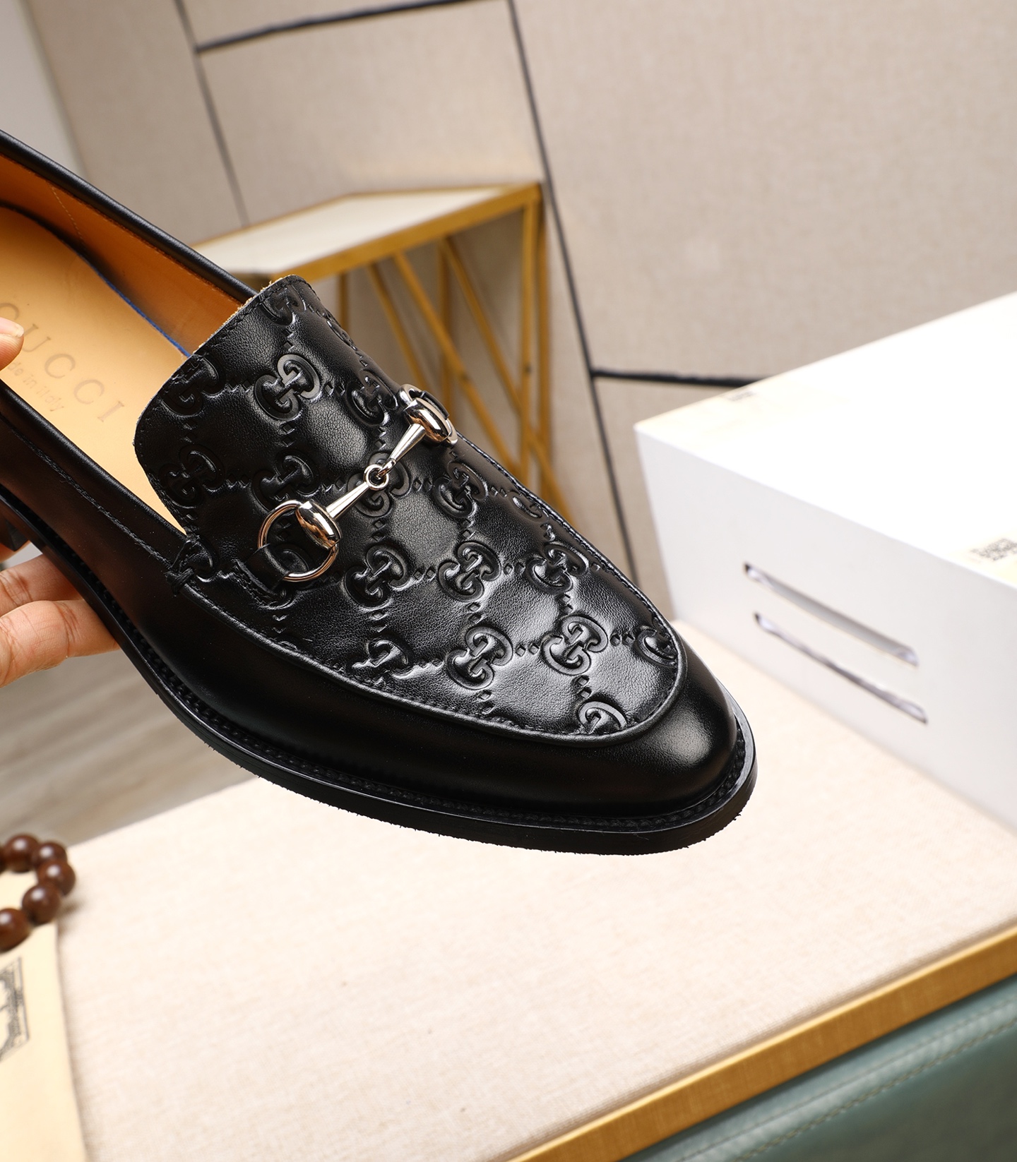 Gucci Formal Leather Loafers, Italian Leather, Comfortable Rubber Sole, Sizes 38-44 9 i1741939715768 3787 0 7