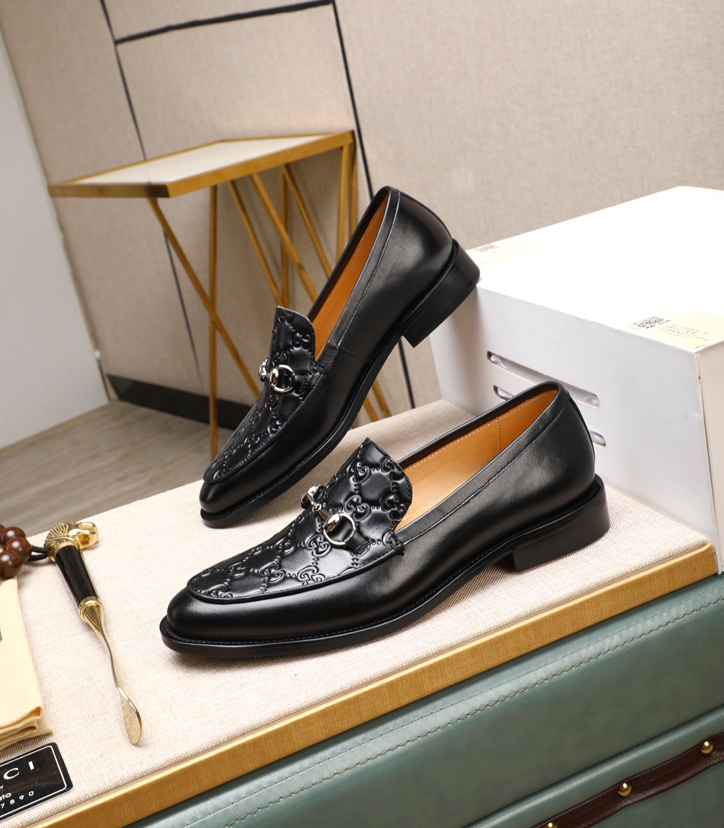 Gucci Formal Leather Loafers, Italian Leather, Comfortable Rubber Sole, Sizes 38-44 4 i1741939715775 9390 0 2