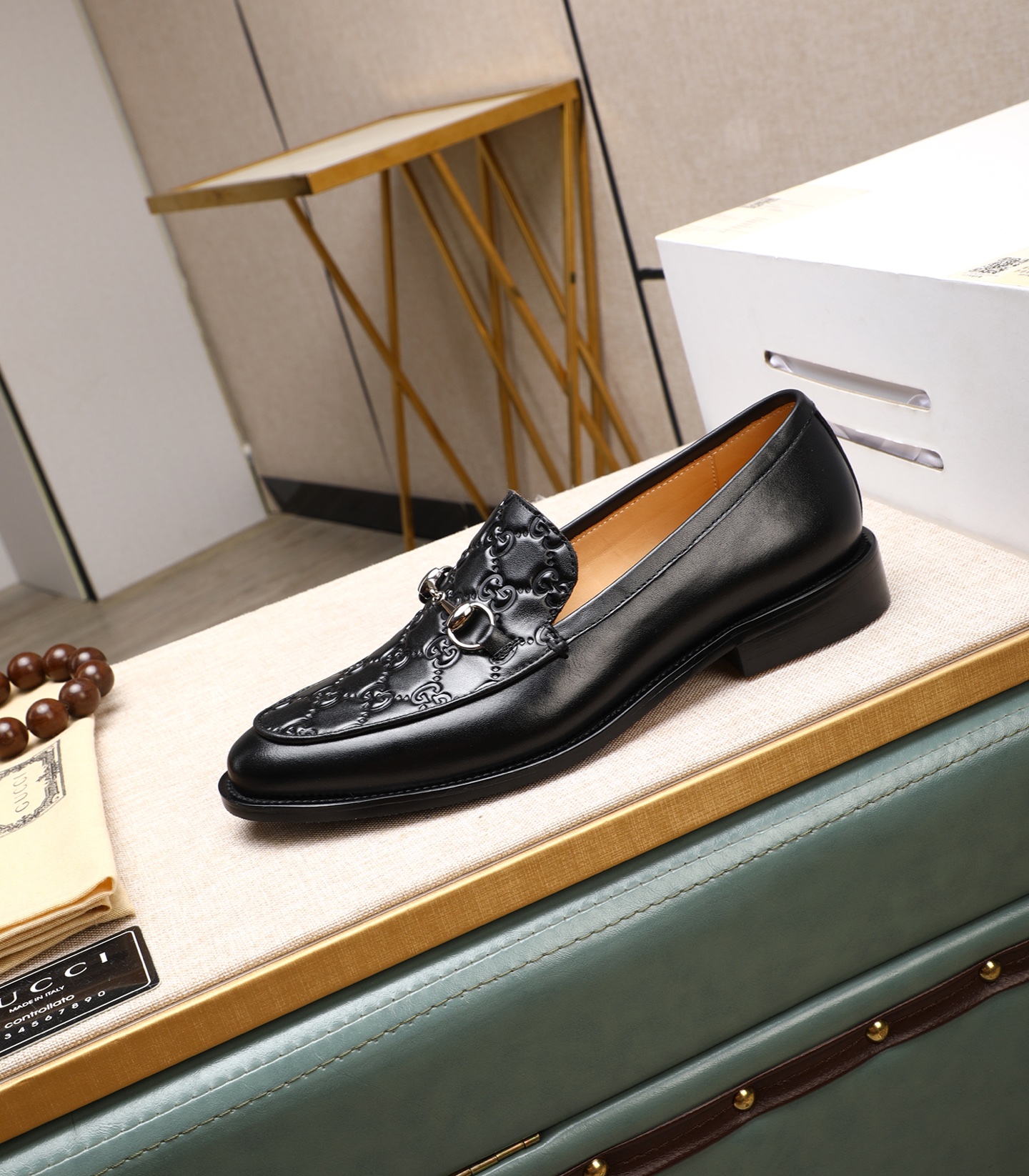 Gucci Formal Leather Loafers, Italian Leather, Comfortable Rubber Sole, Sizes 38-44 7 i1741939715780 9741 0 5