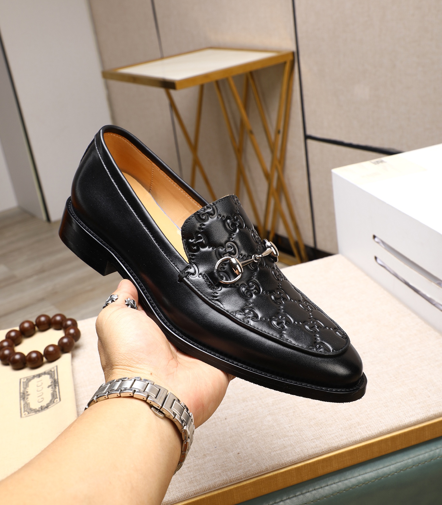 Gucci Formal Leather Loafers, Italian Leather, Comfortable Rubber Sole, Sizes 38-44 6 i1741939716698 9976 0 4