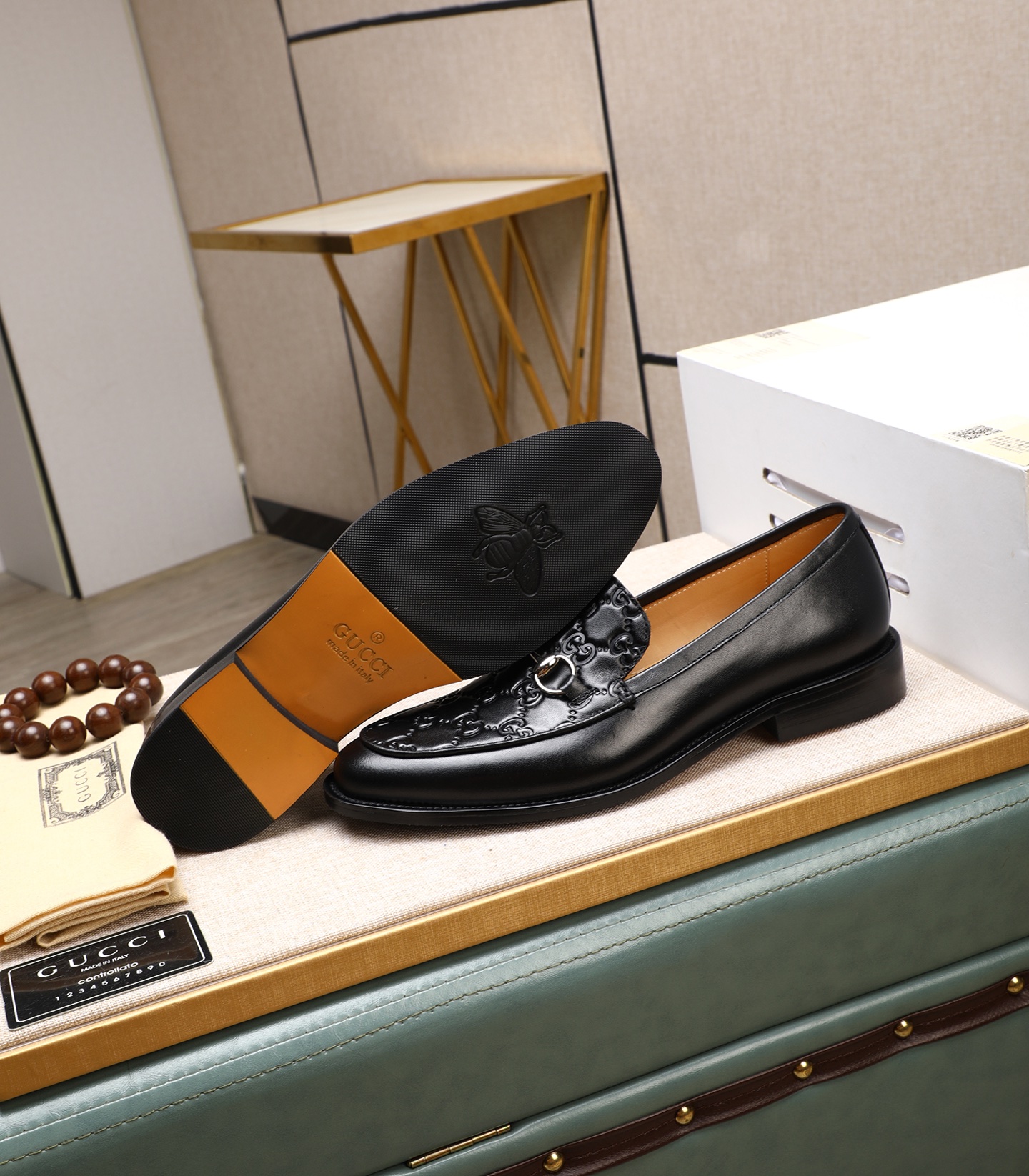 Gucci Formal Leather Loafers, Italian Leather, Comfortable Rubber Sole, Sizes 38-44 5 i1741939716711 7659 0 3