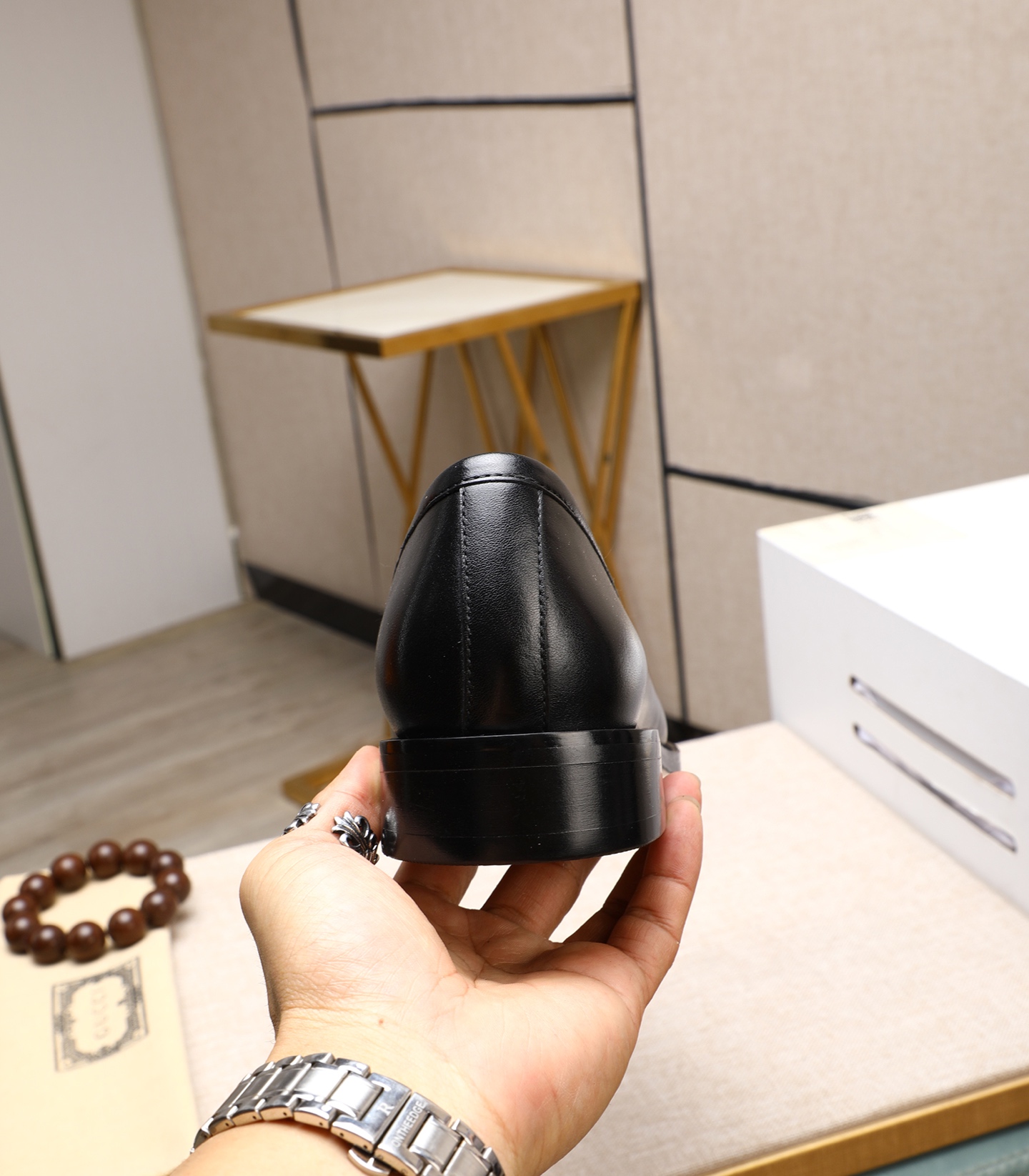 Gucci Premium Leather Formal Loafers - Italian Calfskin, Comfortable Rubber Sole 9 i1741939737215 1437 0 7