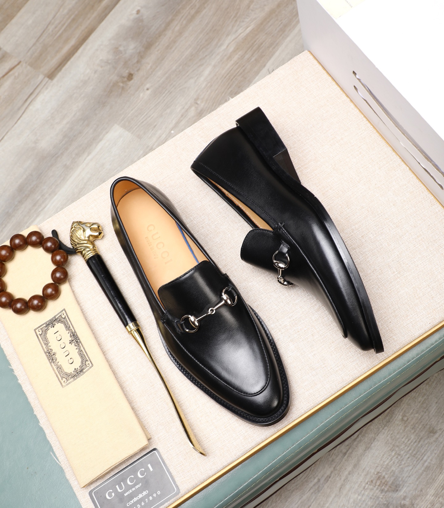 Gucci Premium Leather Formal Loafers - Italian Calfskin, Comfortable Rubber Sole 3 i1741939737875 8260 0 1