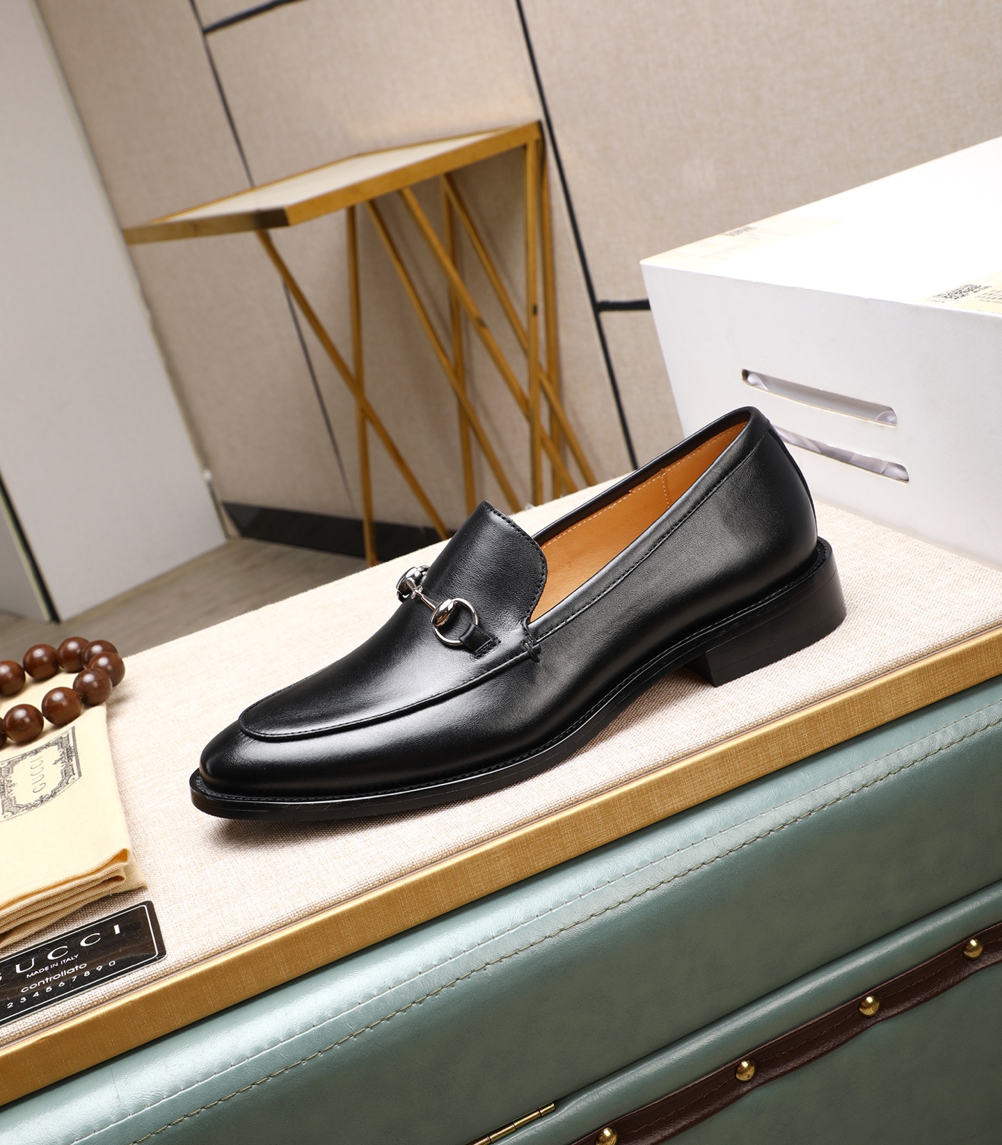 Gucci Premium Leather Formal Loafers - Italian Calfskin, Comfortable Rubber Sole 7 i1741939737887 2508 0 5