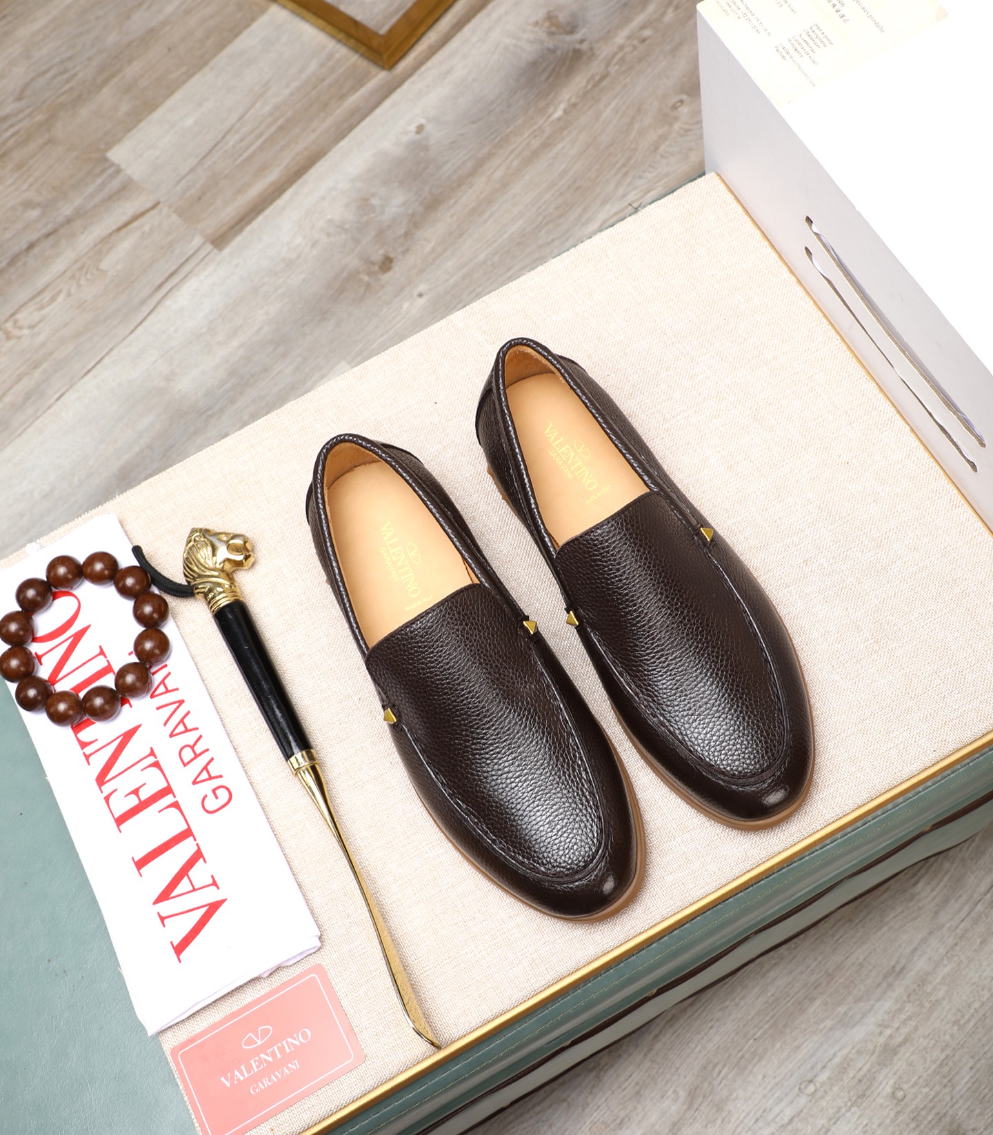 Valentino Men's Leather Loafers - Luxurious Style and Supreme Comfort
