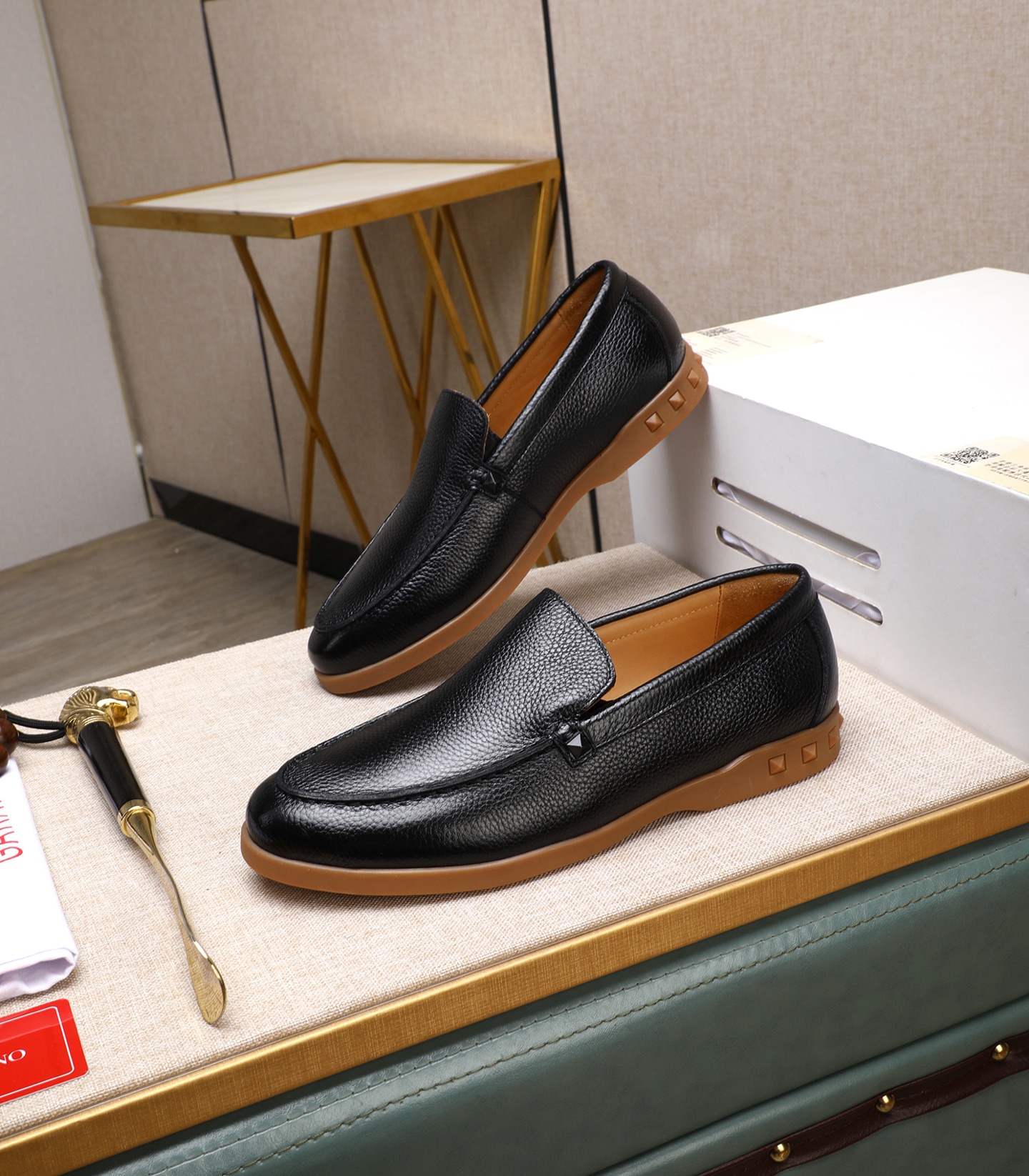 Valentino Men's Black Leather Loafers - Classic Style, Sizes 38-44 4 i1742198402186 5091 0 2